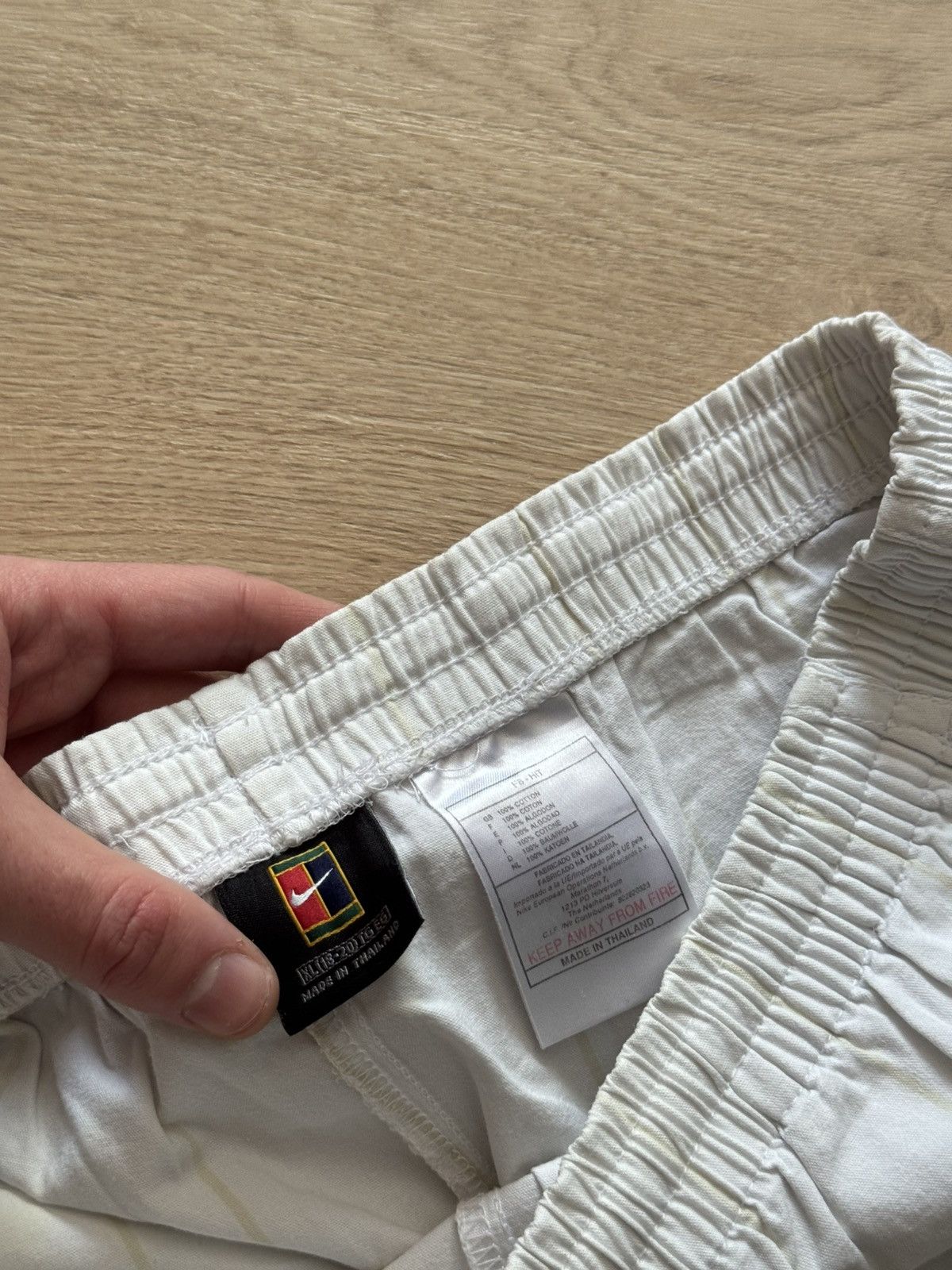 Vintage Vintage 90’s Nike y2k Stripes Beach Swim White Shorts Size US 34 / EU 50 - 4 Thumbnail