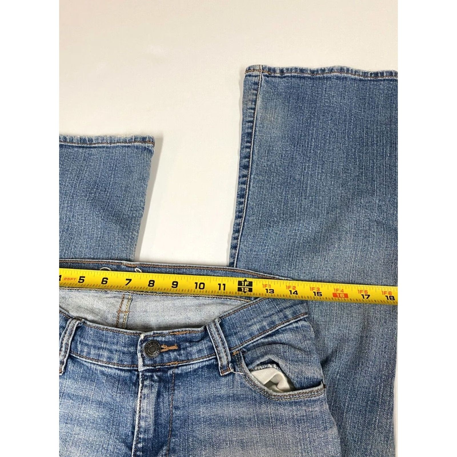 Old Navy Old Navy Jeans Women 28 Blue Denim Straight Regular 28in Inseam Pockets Zipper Stretch Vintage No Size 28" / US 6 / IT 42 - 3 Thumbnail