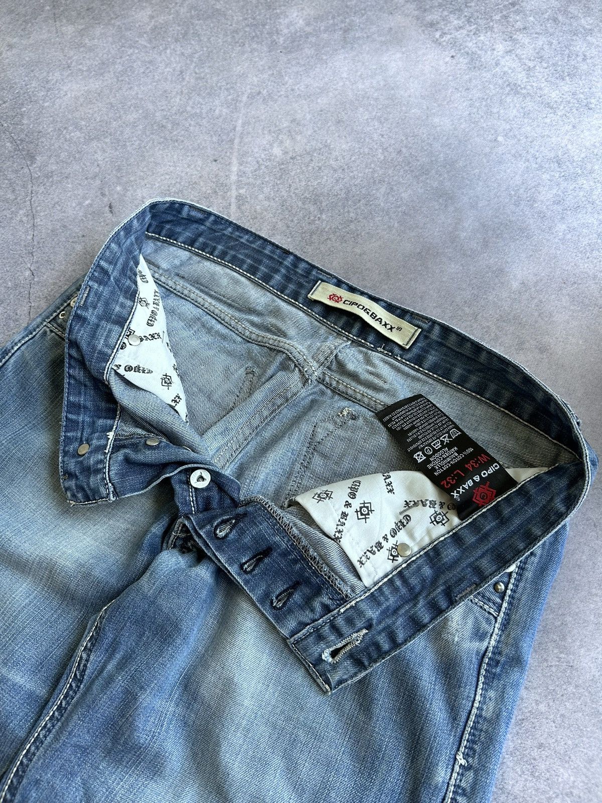Japanese Brand × Vintage Vintage Cipo & Baxx Distressed Rockers jeans y2k mens Size US 34 / EU 50 - 5 Thumbnail