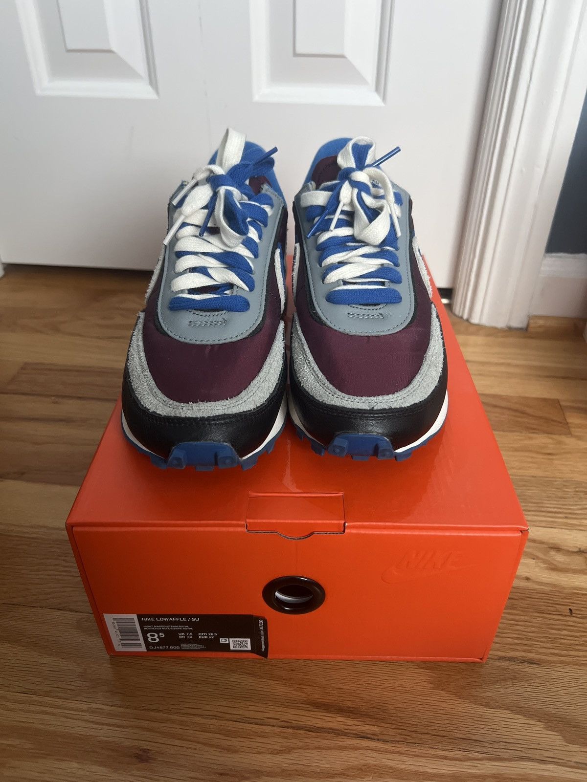 Nike × Sacai × Undercover Nike x Sacai x Undercover LDWaffle Night Maroon/Team Royal Size US 8.5 / EU 41-42 - 3 Thumbnail