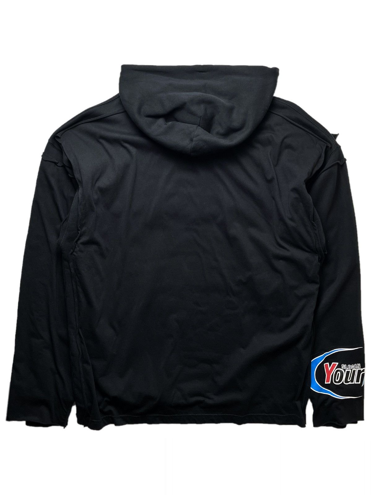 【VETEMENTS】ブラック Skull l フーディ Vetements SS19 Vetements Name Patched Double Layer