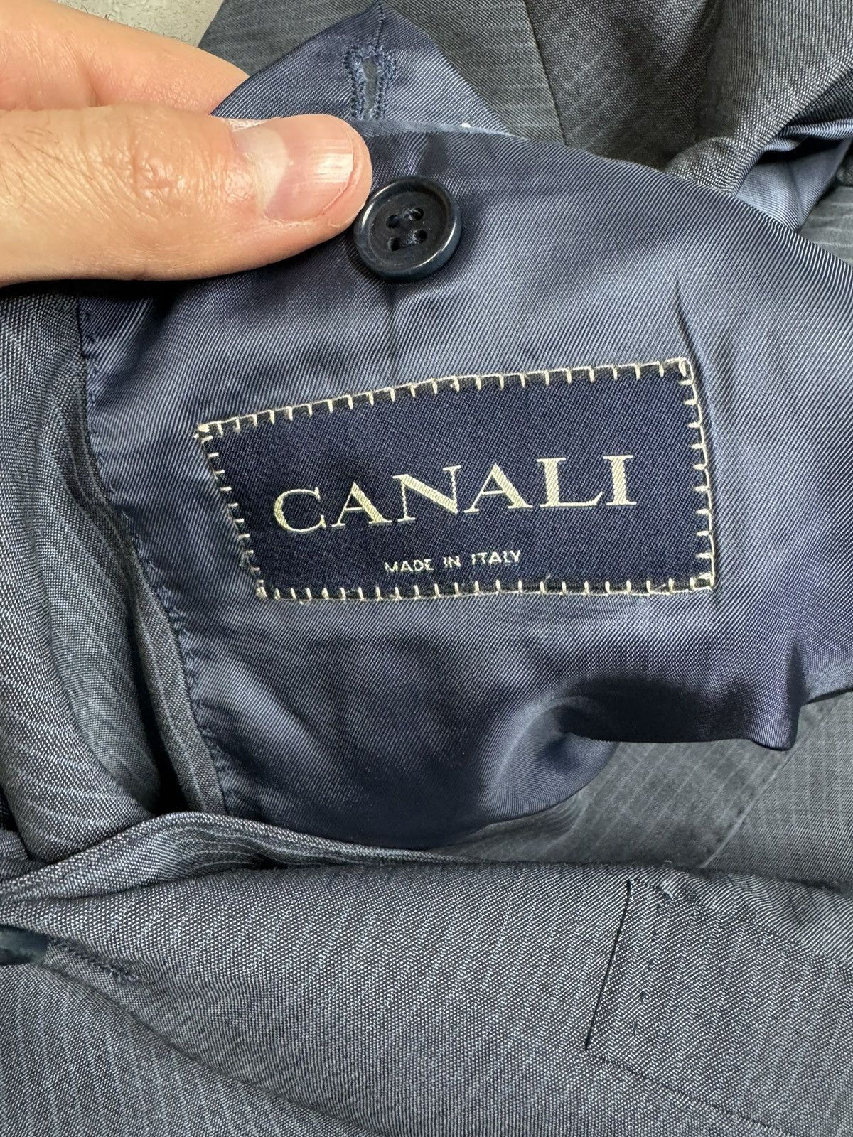 Canali Canali Wool Suit Blazer and Trousers 56L Size 54R - 4 Thumbnail