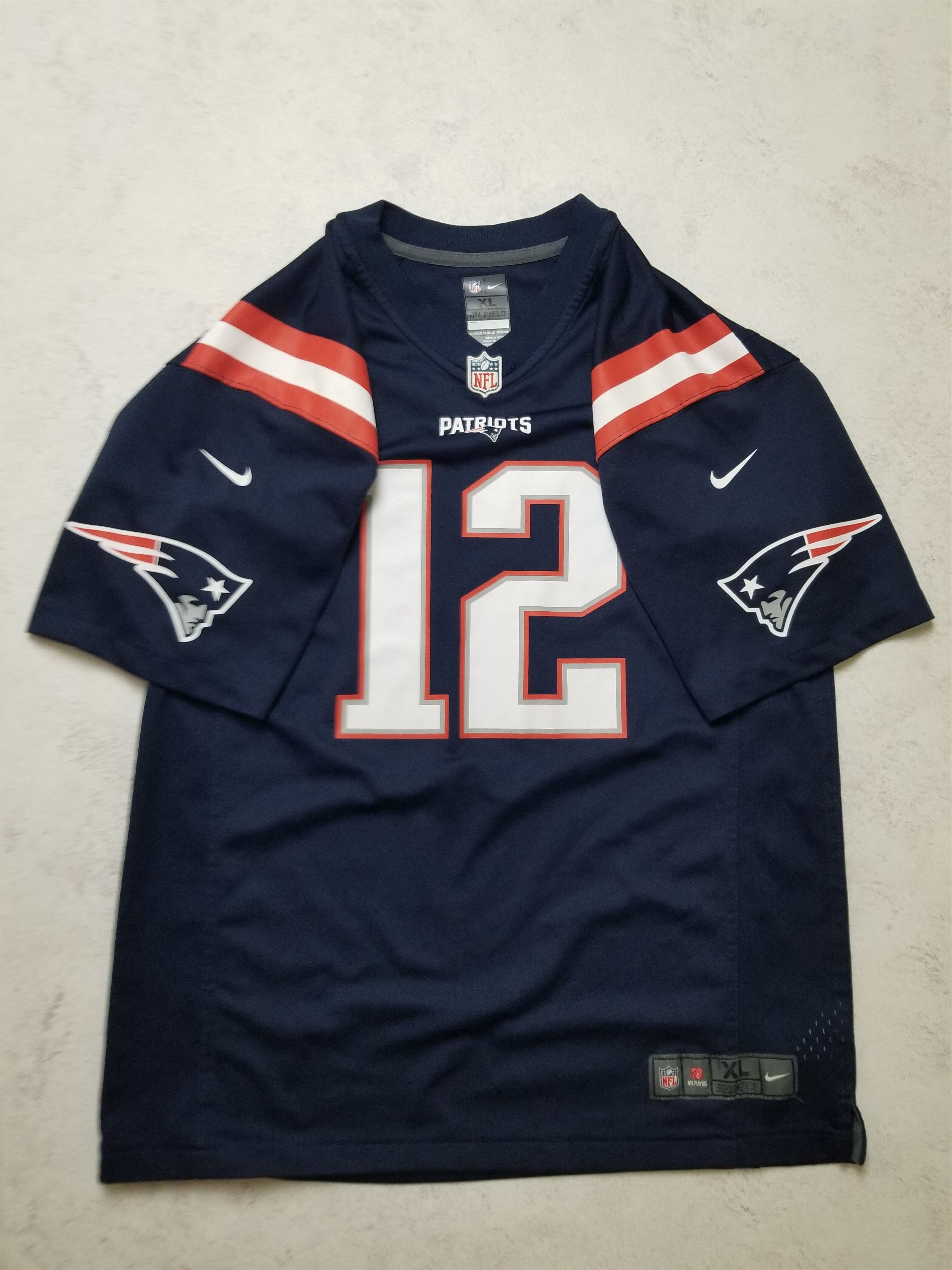Nike Nike Tom Brady #12 New England Patriots NFL Jersey Youth XL Size US XS / EU 42 / 0 - 5 Thumbnail