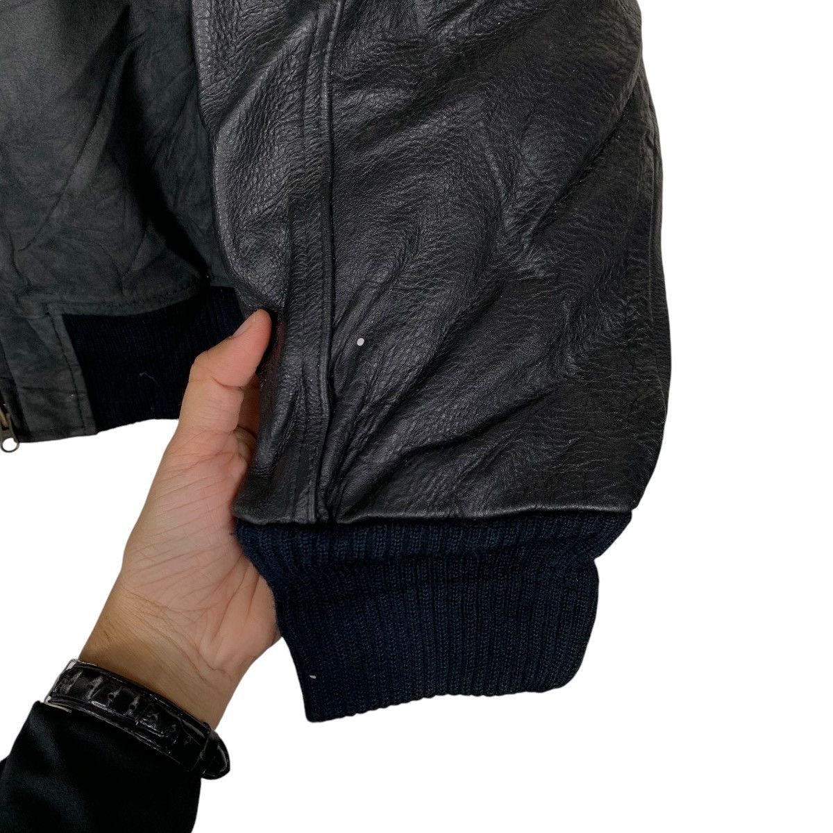 Mr. Junko Vintage Mr Junko Jeans Big Logo Leather Jacket Size US L / EU 52-54 / 3 - 13 Thumbnail