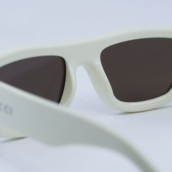 Gucci Gucci GG1134S 003 Sunglasses Ivory Rectangle Frame, Brown Size ONE SIZE - 8 Thumbnail