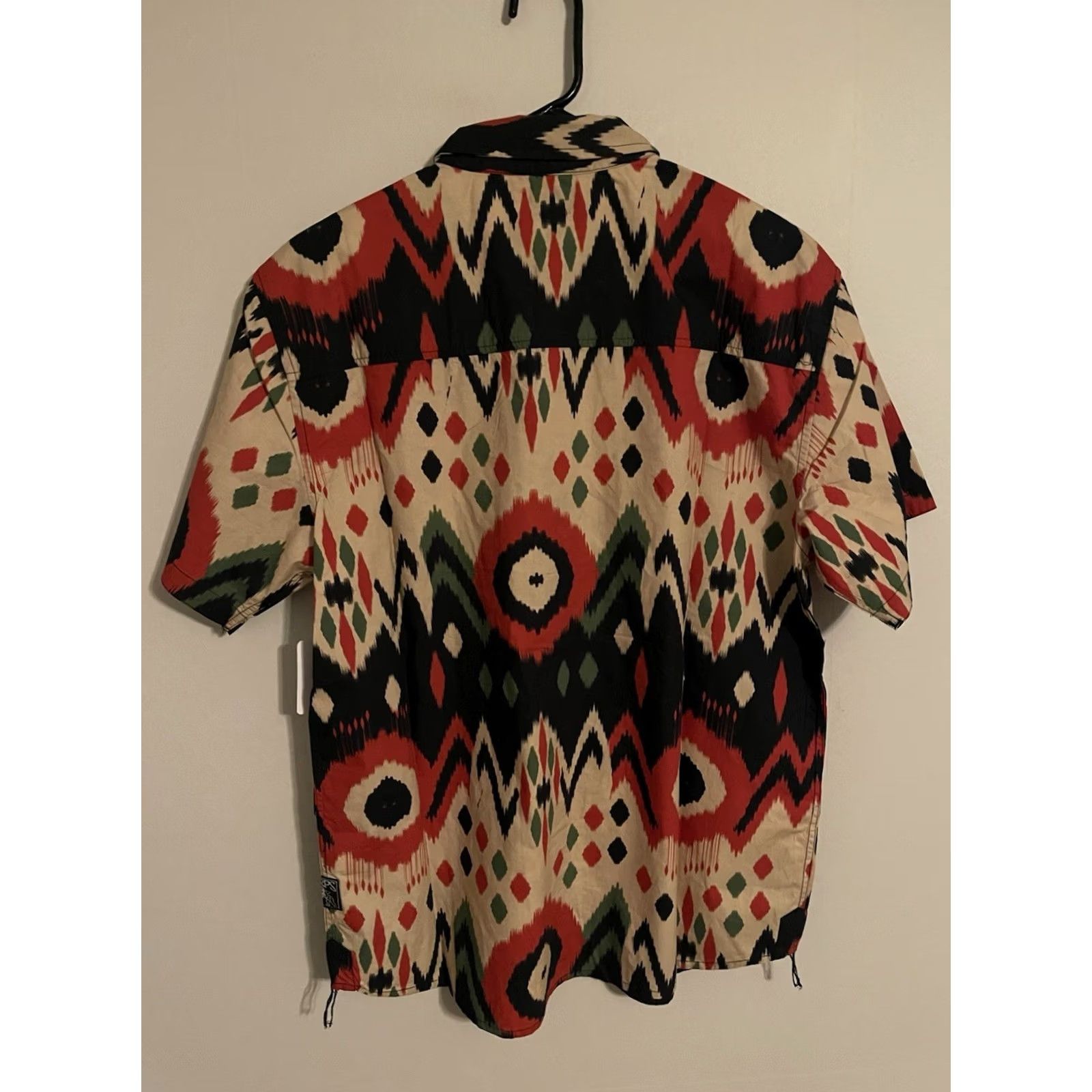 Prps PRPS Goods & Co Shirt Button Up Cotton Short Sleeve Men's XLarge Multicolor Geometric Size US XL / EU 56 / 4 - 6 Thumbnail