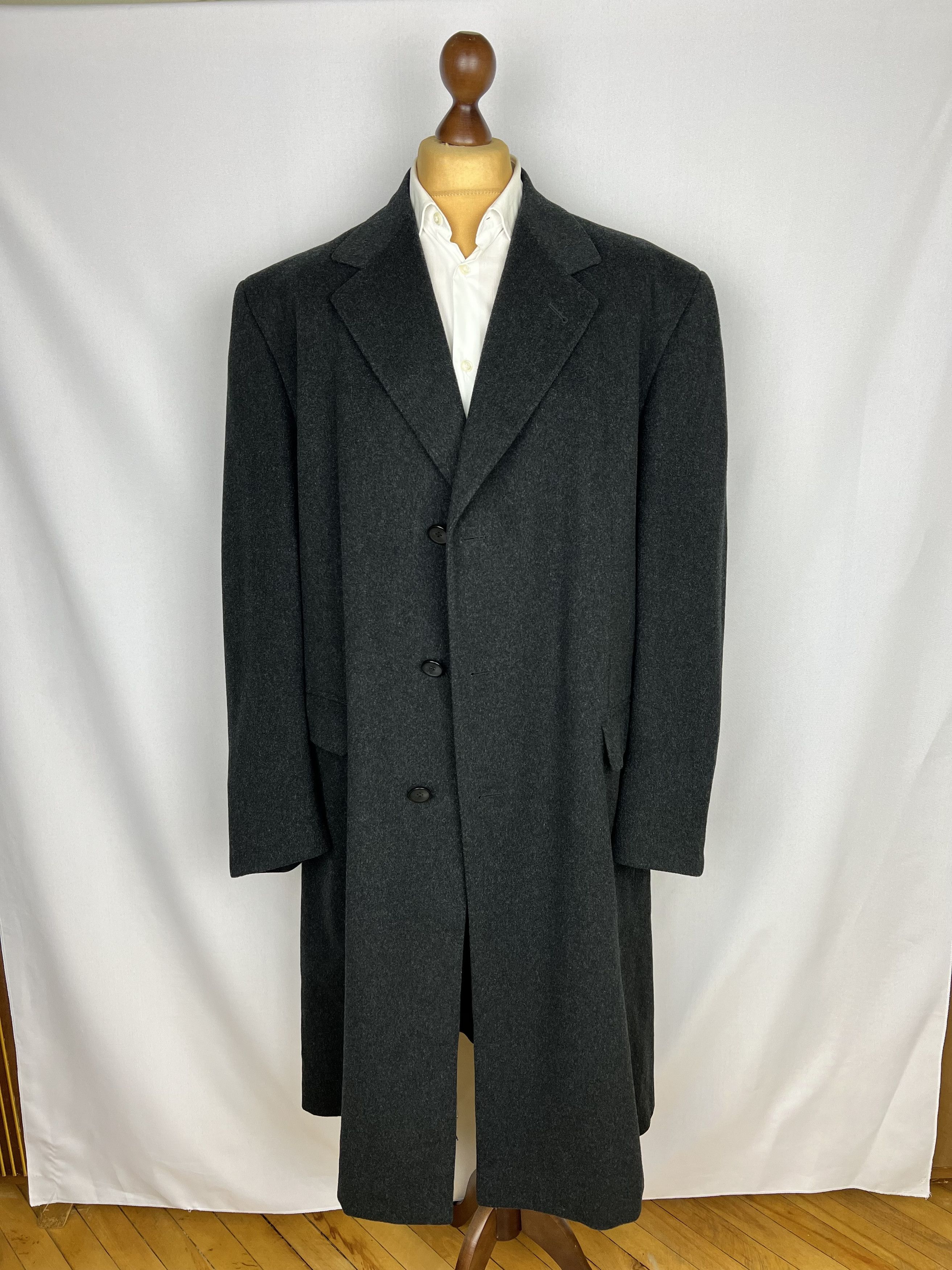 Pal Zileri x Loro Piana Pure Superfine Wool Solid Relaxed Overcoat Size US XL / EU 56 / 4 - 3 Thumbnail