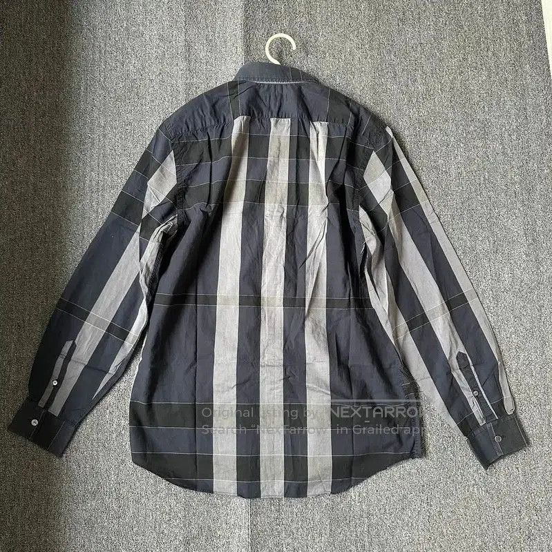 Burberry Burberry Gray Cotton Logo Long Sleeve Shirt. Size US M / EU 48-50 / 2 - 2 Thumbnail
