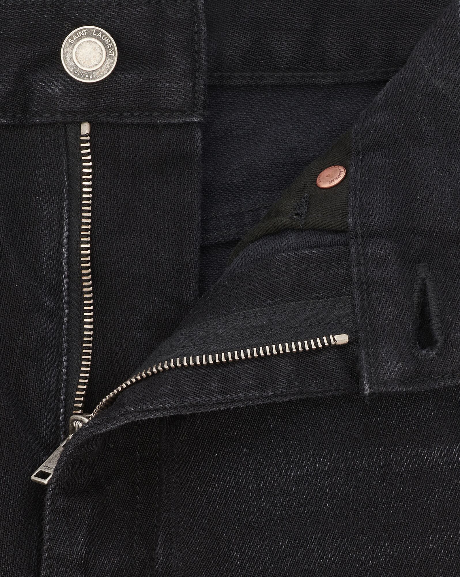 Saint Laurent Paris o1s1wg110125 730605 70's Flared Jeans in Black Size US 27 - 3 Thumbnail