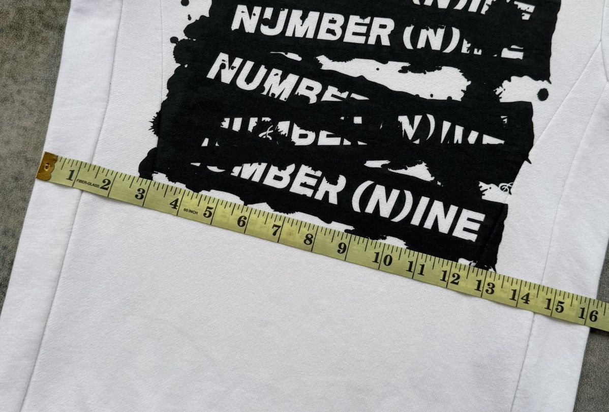 Number (N)ine NUMBER (N)INE Denim Spellout White Crewneck Size US S / EU 44-46 / 1 - 6 Thumbnail