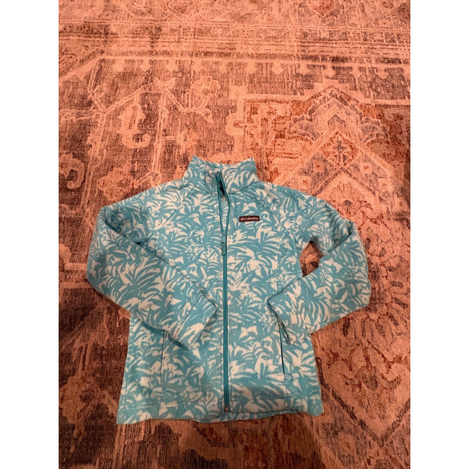 Columbia Columbia Sportswear Women’s Medium Fleece Teal Full Zip Coat Size M / US 6-8 / IT 42-44 - 3 Thumbnail
