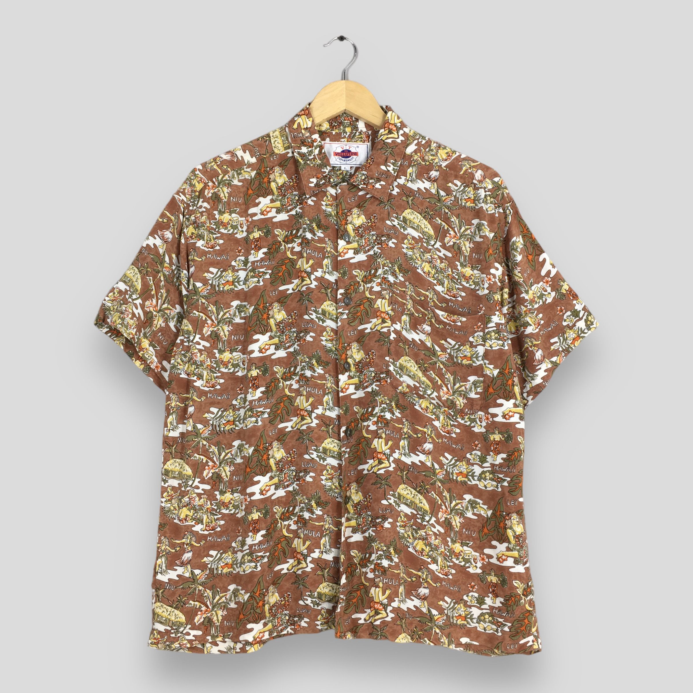 Life's a Beach Vintage Hawaiian Aloha Hula Girl Tropical Shirt Large Size US L / EU 52-54 / 3 - 1 Thumbnail