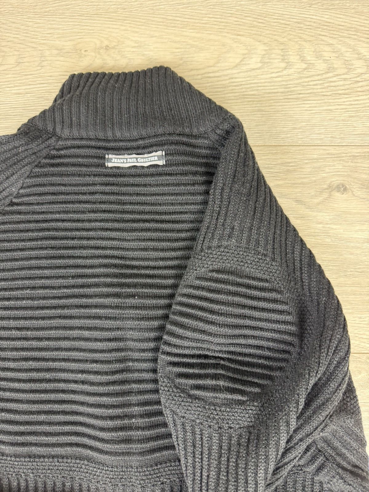 Jean Paul Gaultier Jean Paul Gaultier Ribbed Vintage Full Zip Knit Sweater Size US XL / EU 56 / 4 - 13 Thumbnail