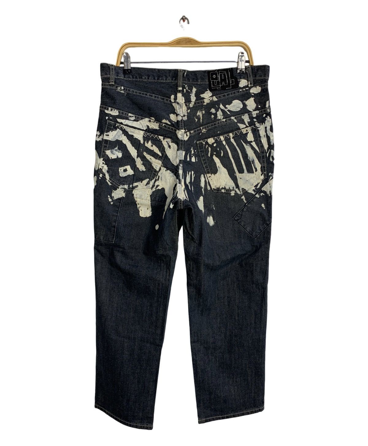 Japanese Brand Denim Bal Indigo Denim Jeans Baggy Style Back Printed Size US 35 - 1 Thumbnail