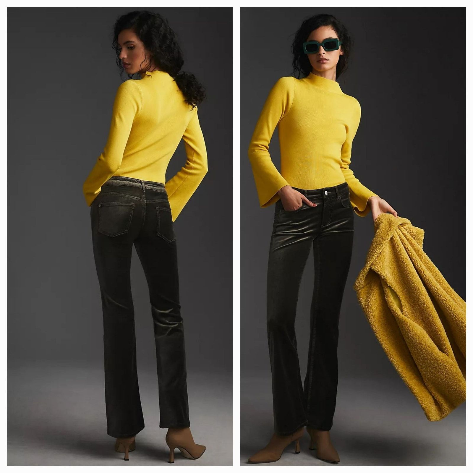 Anthropologie Anthropologie Pilcro Demilune Mid-Rise Bootcut Velvet Jeans Size 39" - 1 Thumbnail