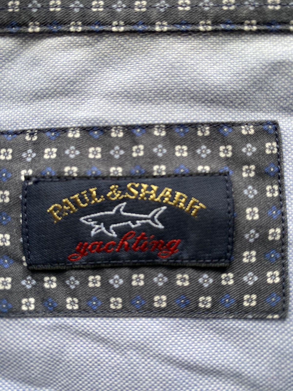 Paul & Shark Paul & Shark Yachting Geometric Shirt Button Made in Italy Size US XXL / EU 58 / 5 - 9 Thumbnail