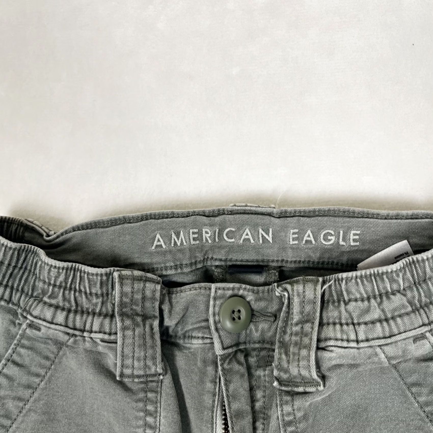 American Eagle Outfitters American Eagle Outfitters Cargo Pants Womens 00 Green Straight Leg Stretch Size 24" / US 00 / IT 34 - 4 Thumbnail