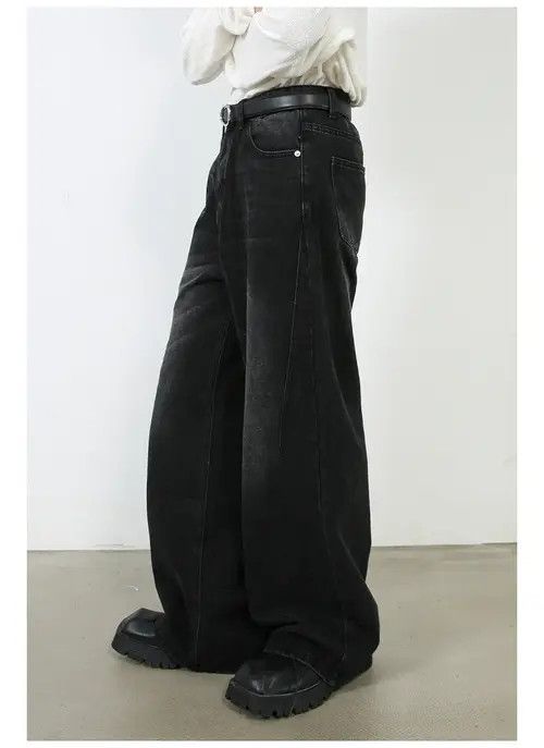 Japanese Brand Japanese retro loose straight wide-leg jeans for men Size US 34 / EU 50 - 2 Thumbnail