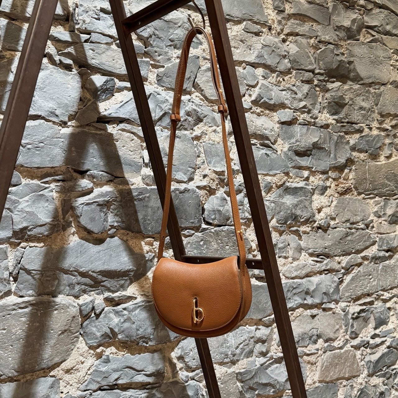 Burberry Burberry Brown Leather Rocking Horse Halfmoon Mini Bag Size ONE SIZE - 14 Thumbnail