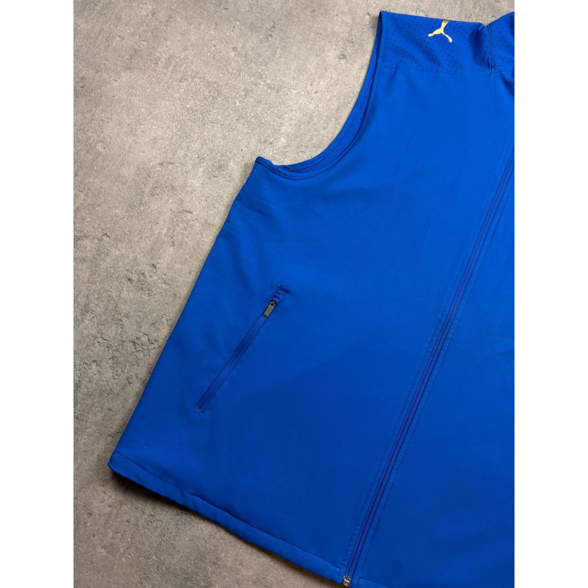 Puma Puma Italia Mens Blue Full-Zip Sleeveless Vest With Gold Acc Size US XL / EU 56 / 4 - 9 Thumbnail