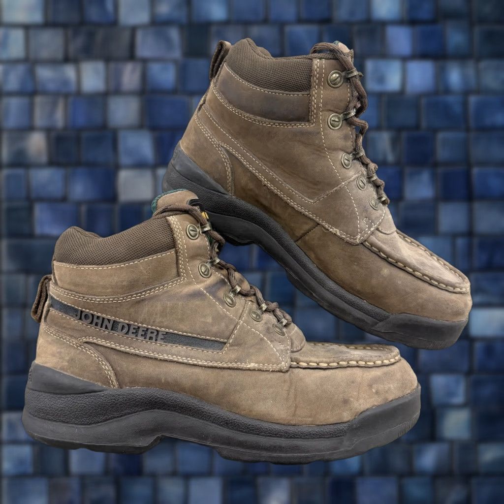 Florsheim VINTAGE Florsheim Workgear Boot 50742 Leather Lace Up Oil Resist Sole Brown Mens 10M Deer Combat Shoes Size US 9 / EU 42 - 1 Thumbnail