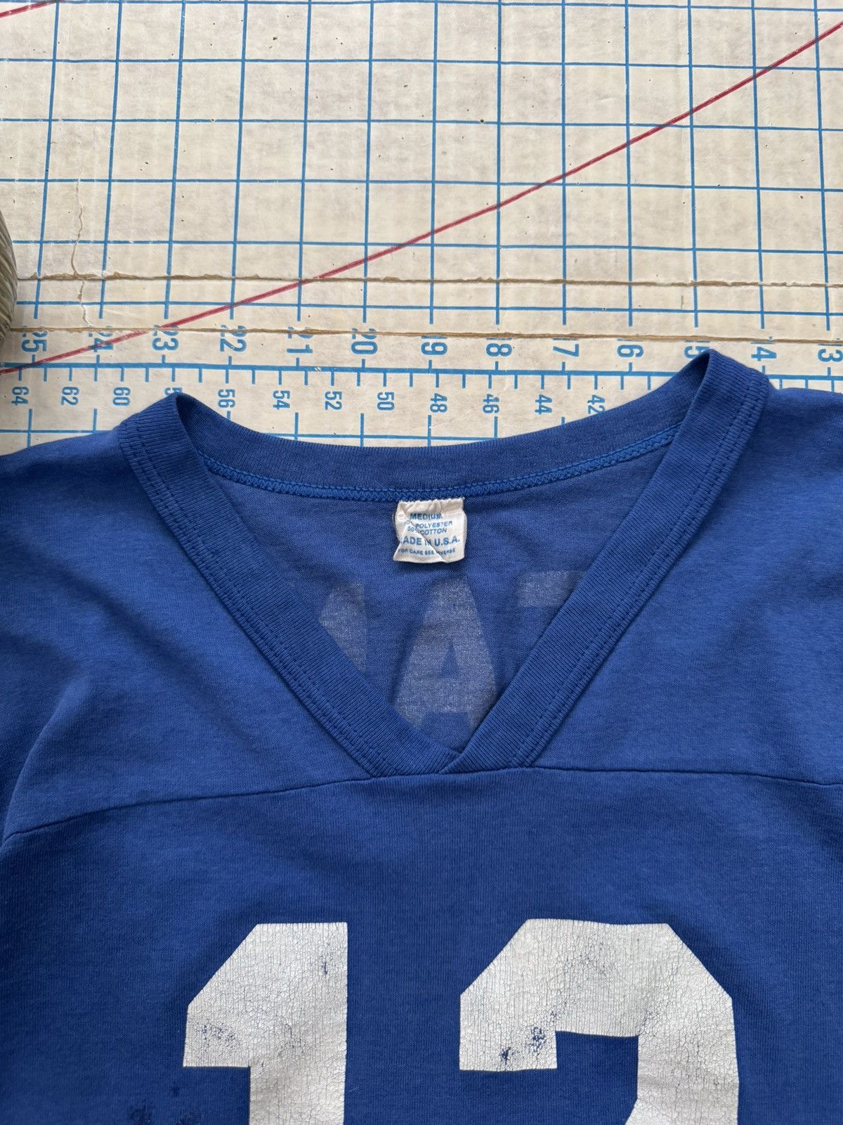 NFL × Vintage Vintage Seattle Seahawks Fan #12 V Neck Tee Fits Small Blue Size US S / EU 44-46 / 1 - 10 Thumbnail