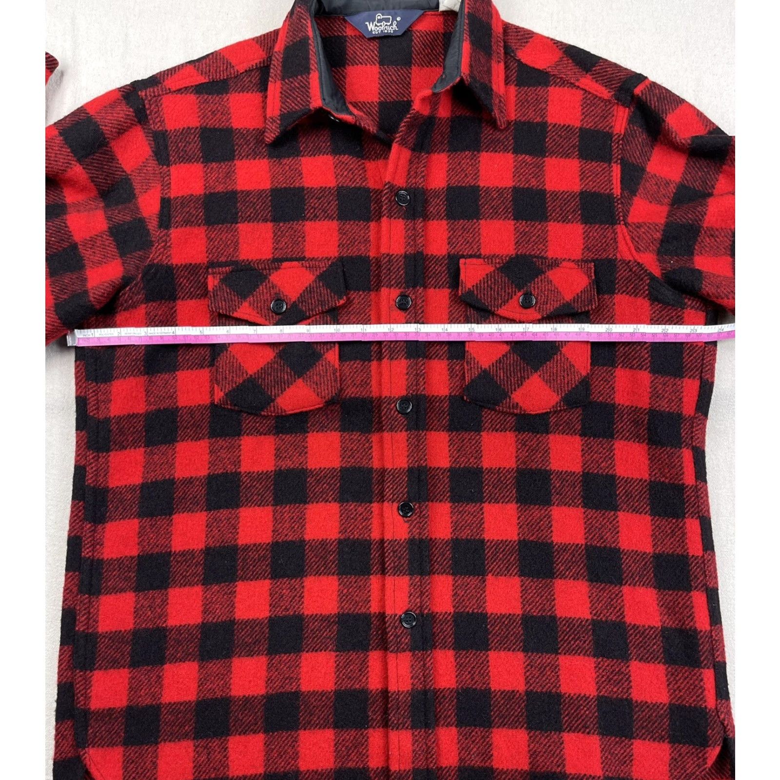 Vintage VINTAGE Woolrich Wool Shirt XL Red Buffalo Plaid Workwear 1960s Mens Size US XL / EU 56 / 4 - 4 Thumbnail