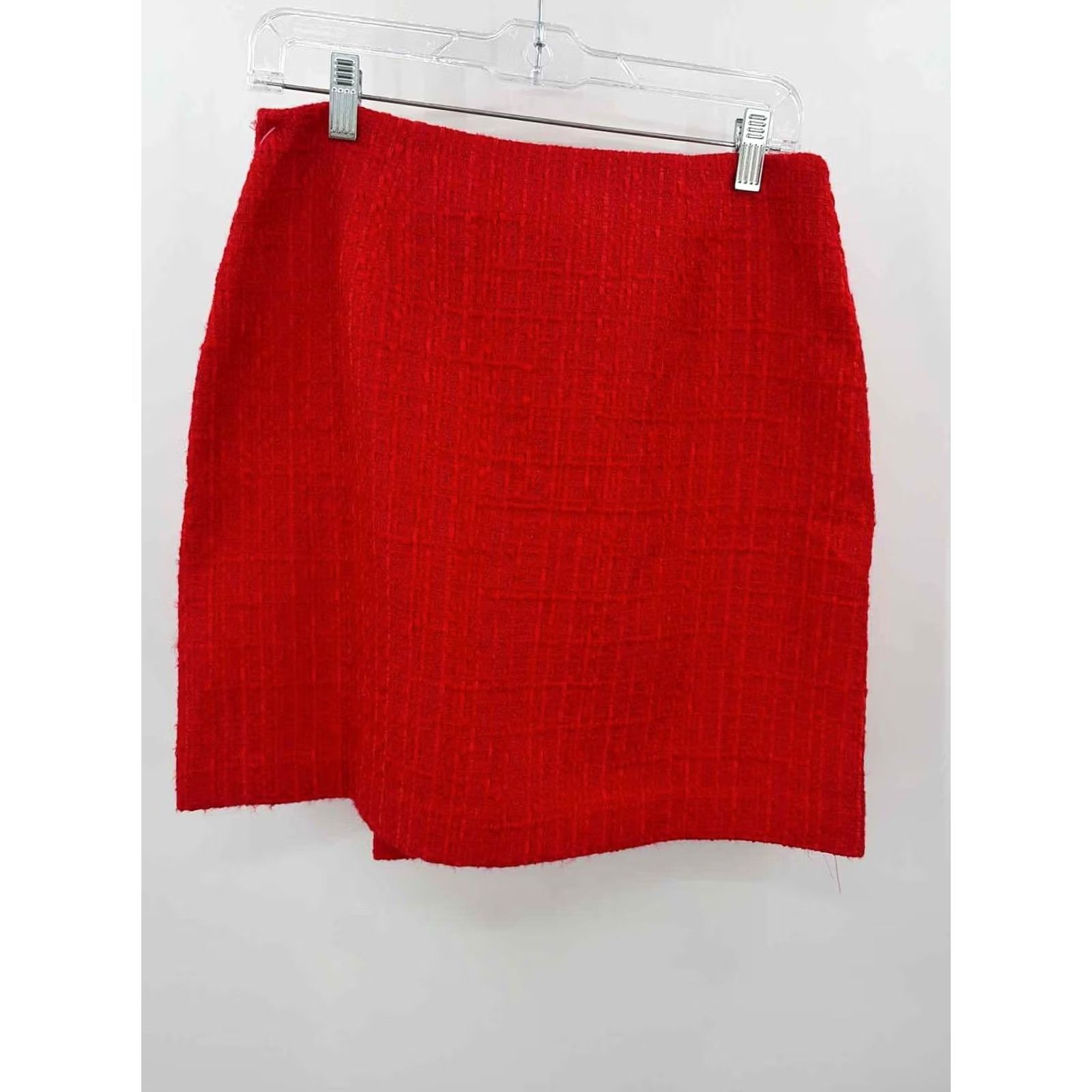 Loft Loft Red Tweed Mini Skirt Size 4 Size 27" / US 4 / IT 40 - 3 Thumbnail