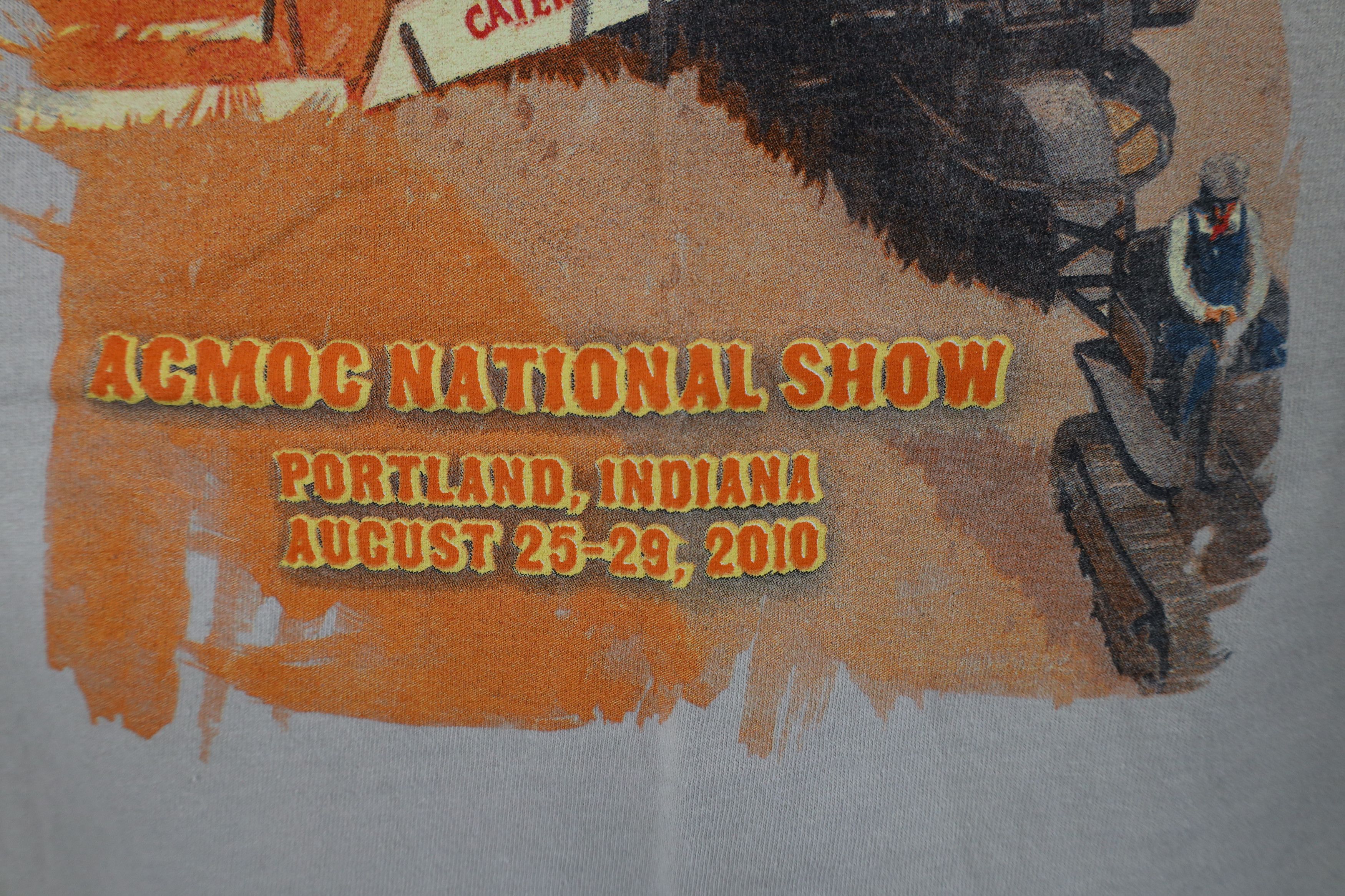 Vintage Vintage Y2K Cat Caterpillar National Show T-Shirt Beige Size US XL / EU 56 / 4 - 11 Thumbnail