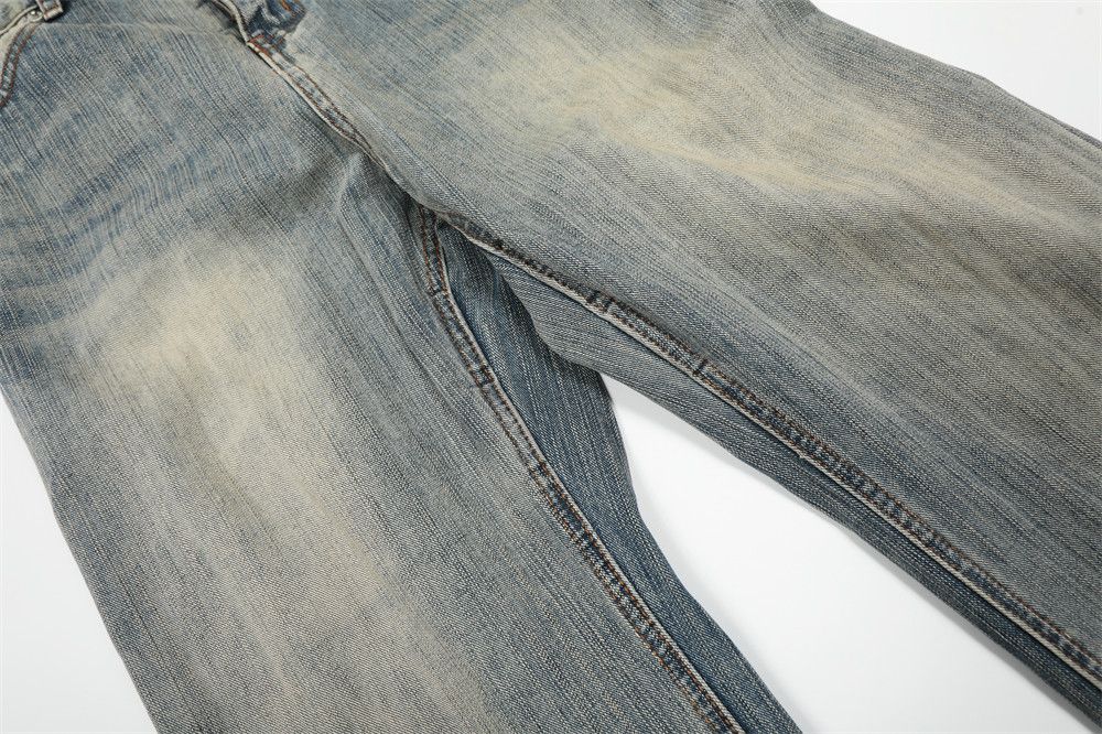 Japanese Brand × Jean Heavy washed loose wide-leg distressed scimitar jeans Size US 32 / EU 48 - 6 Thumbnail