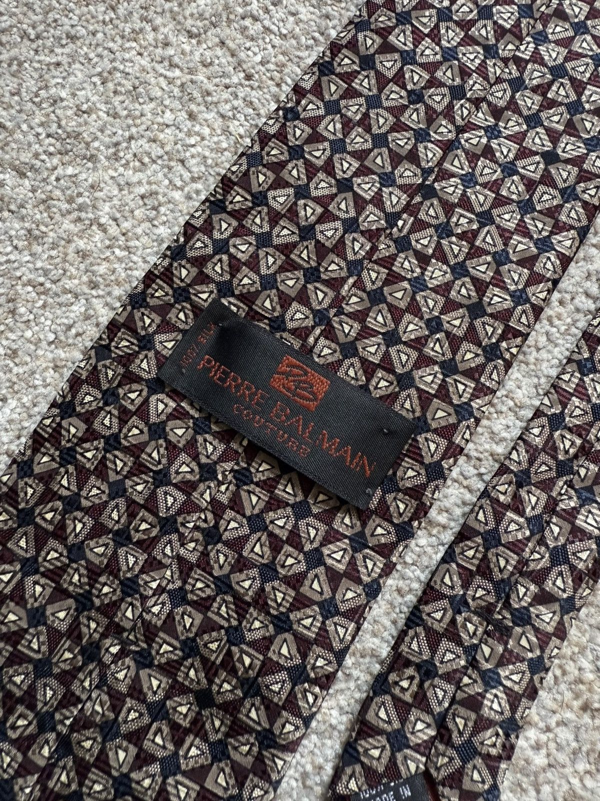 Pierre Balmain Pierre Balmain Couture Silk Necktie Size ONE SIZE - 4 Thumbnail