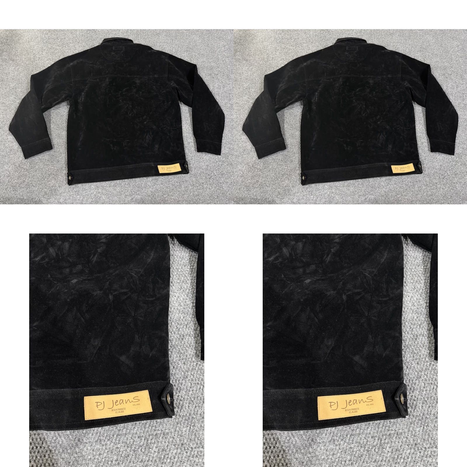 Velvet PJ Mark Jacket Mens XL Black Velvet Button Front Bomber Streetwear Casual Workwear Size US 36 / EU 52 - 8 Thumbnail