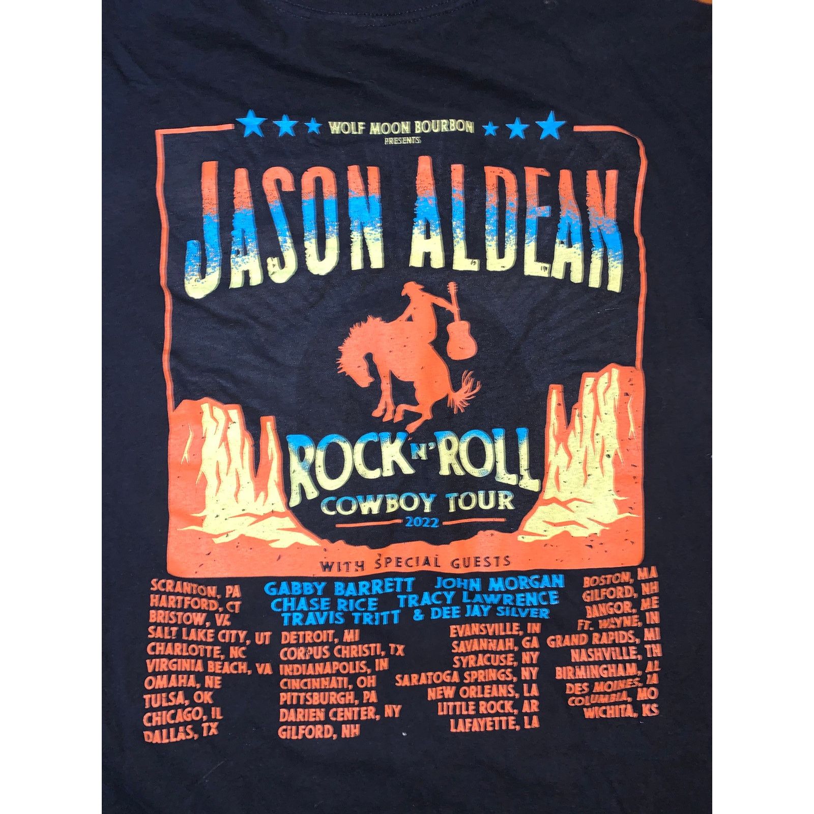 Band Tees × Other Jason Aldean Rock N Roll Cowboy Tour T Shirt Medium Size US M / EU 48-50 / 2 - 2 Thumbnail