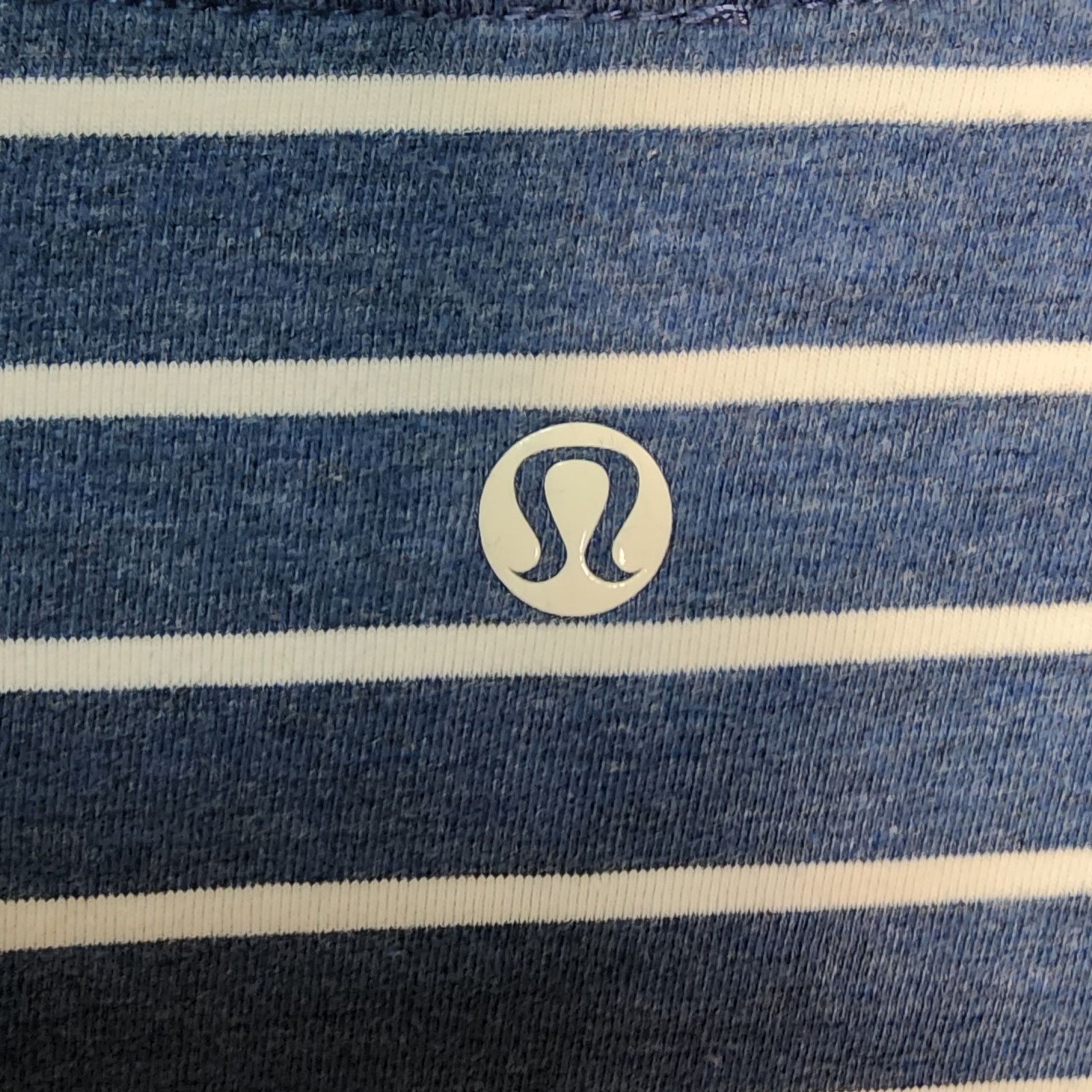 Lululemon Lululemon Weekend Sz 10 Blue Stripe Relaxed Fit Soft Pima Size L / US 10 / IT 46 - 4 Thumbnail