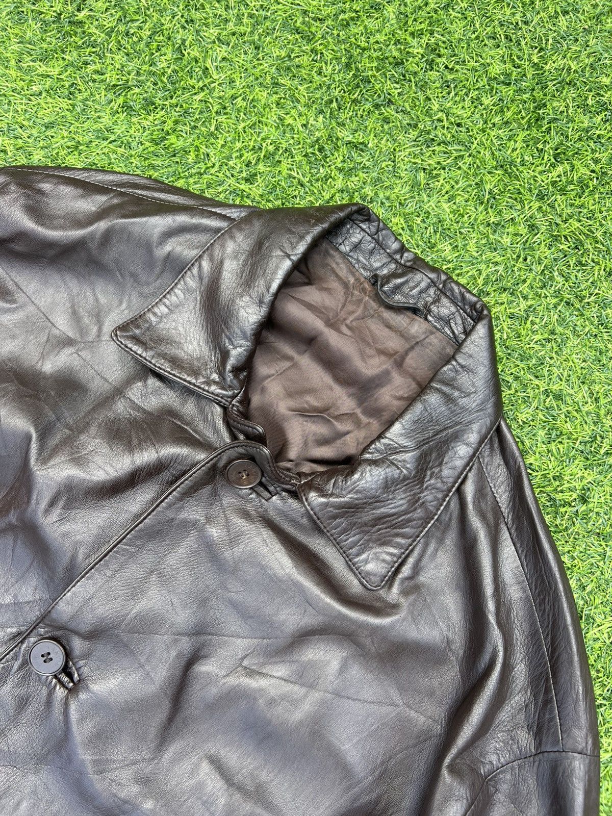 Lanvin Vintage Lanvin Sports Italian Leather Car Coat - Large Size US L / EU 52-54 / 3 - 6 Thumbnail