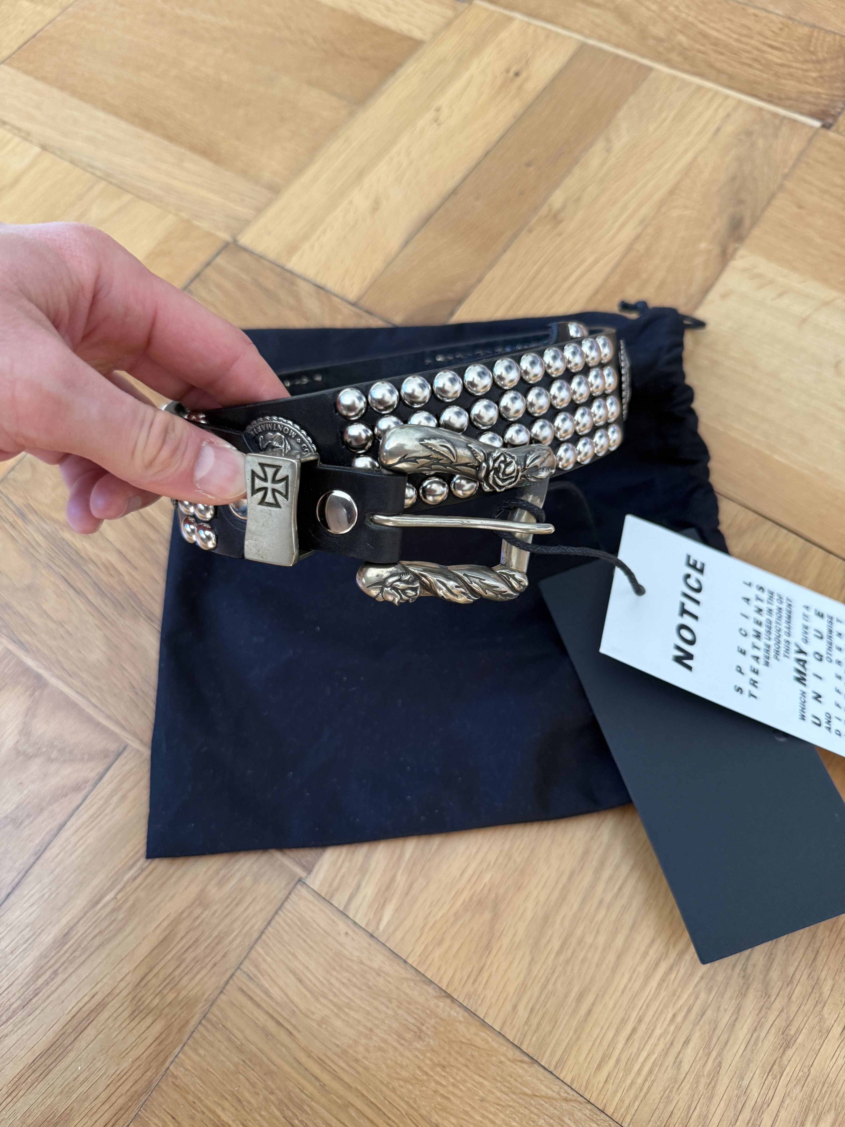 Enfants Riches Deprimes STUDS ROSE BUCKLE COIN BELT Size ONE SIZE - 2 Thumbnail