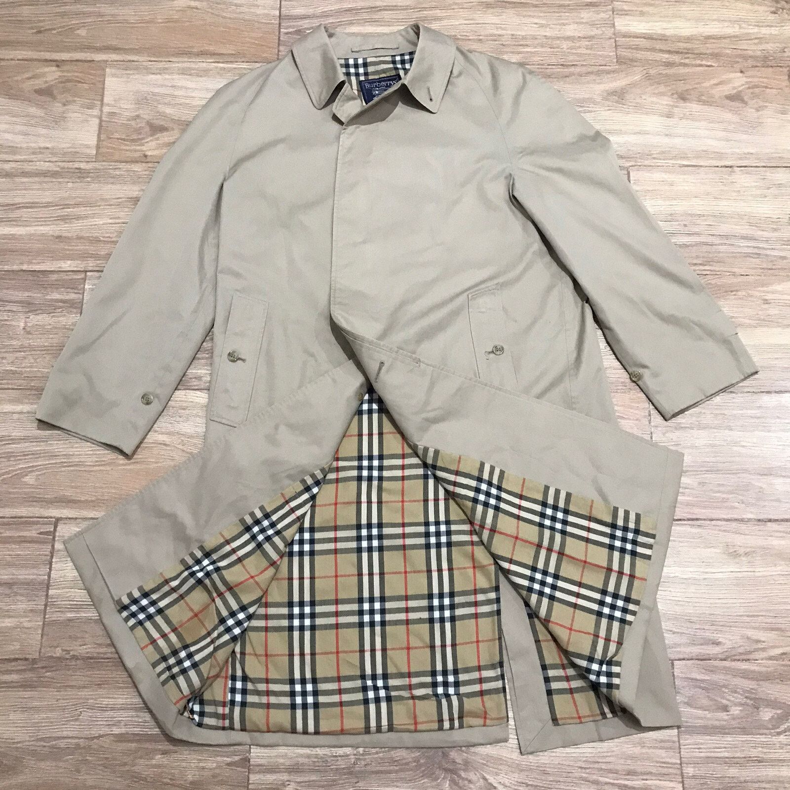 Burberry Burberry's Trench Coat Nova Check made in england BIEGE Size US L / EU 52-54 / 3 - 1 Thumbnail
