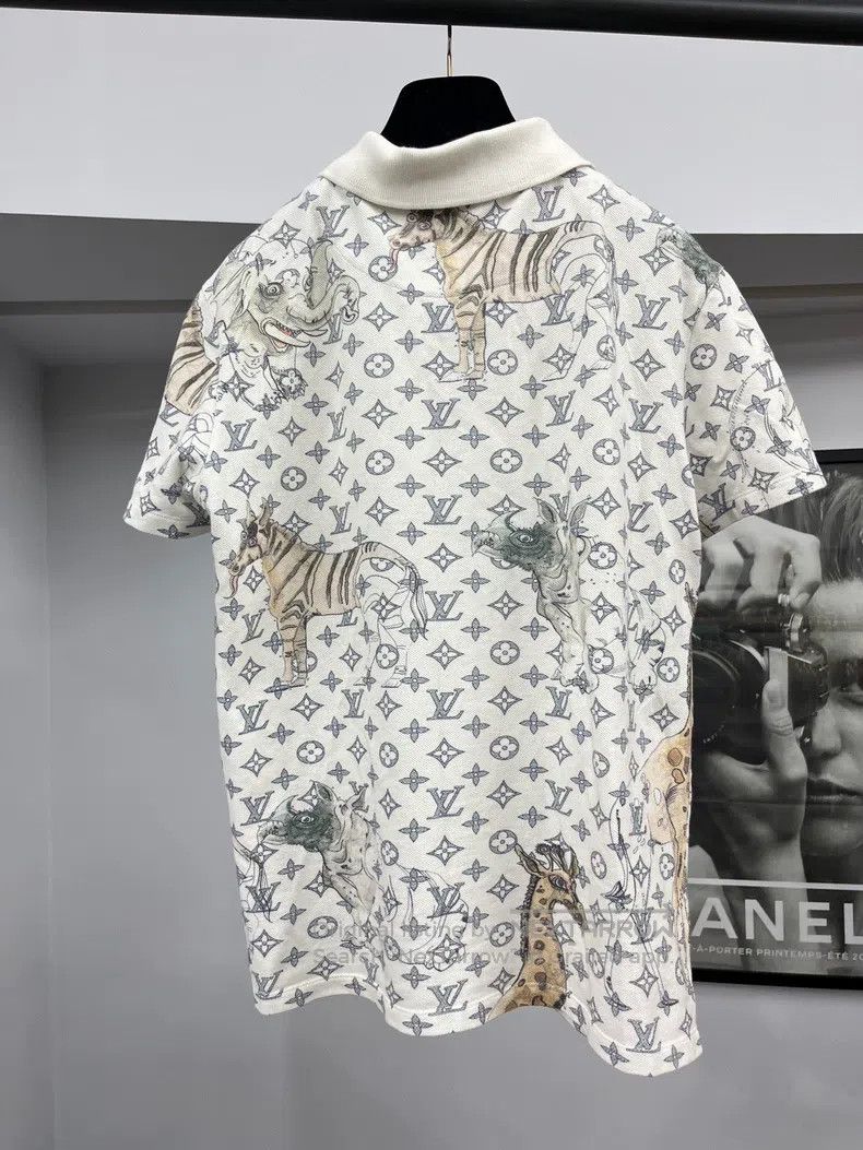 Louis Vuitton Louis Vuitton White full logo old flower zoo lapel short s Size US XS / EU 42 / 0 - 3 Thumbnail