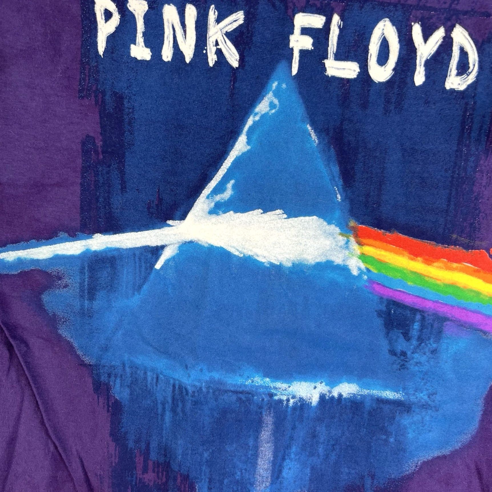 Liquid Blue Pink Floyd Dark Side of the Moon Tie-Dye T-Shirt Large Purple Liquid Blue Graphic Print Mens Size US L / EU 52-54 / 3 - 2 Thumbnail