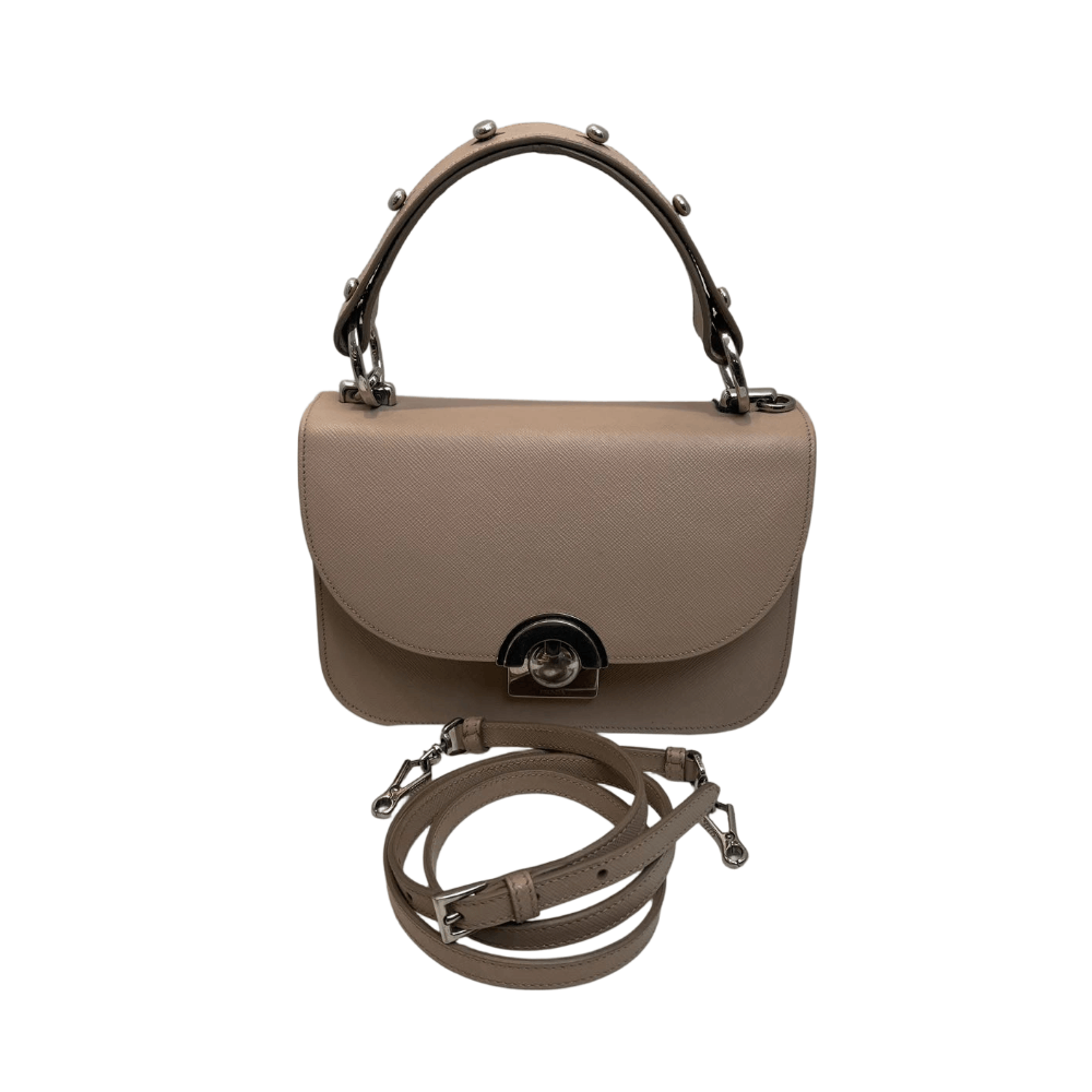 Prada Prada Pink Saffiano Leather Handle Bag One Size Size ONE SIZE - 1 Thumbnail