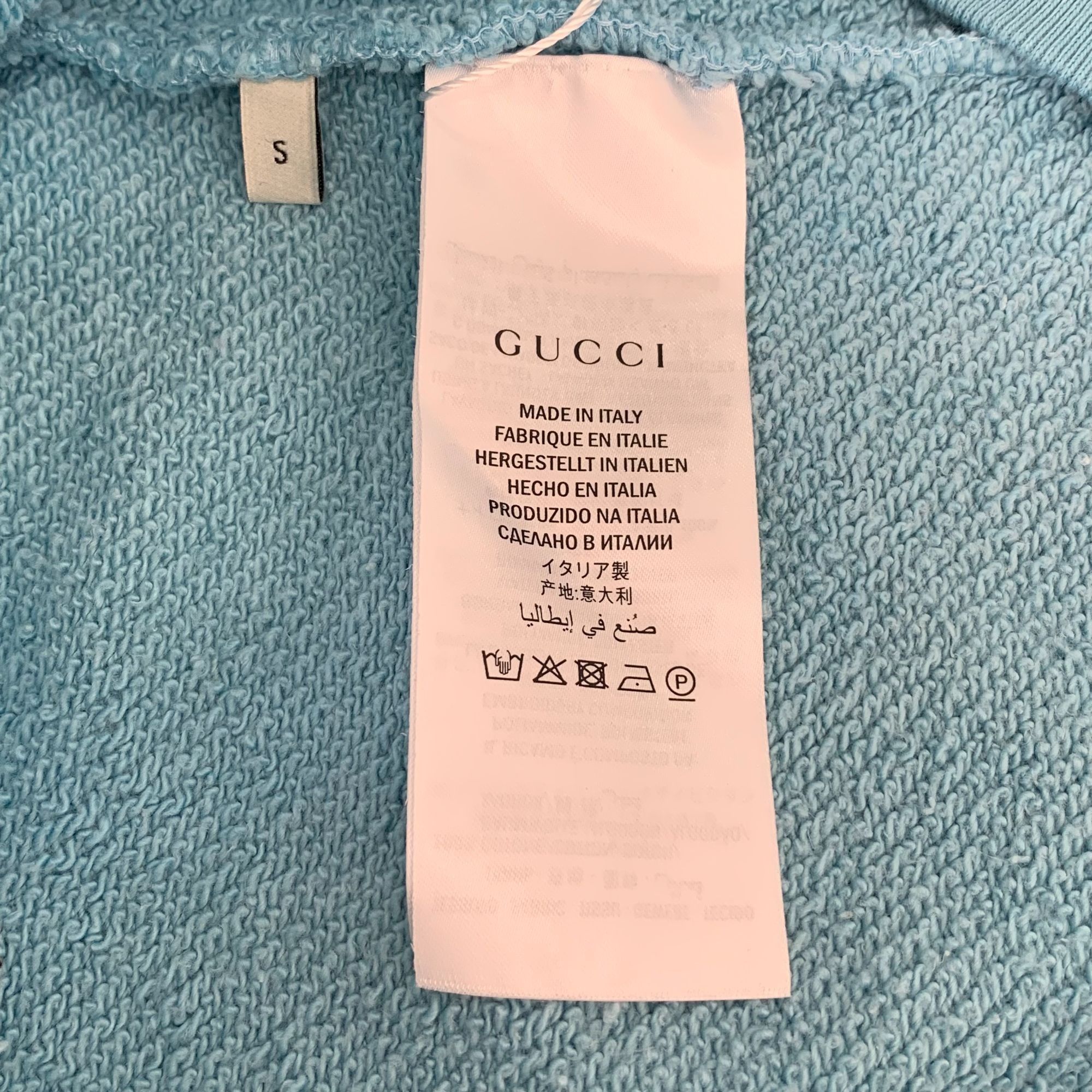 Gucci Gucci Garden Series Blue Cotton Hoodie S Long Sleeve Pullove Size S / US 4 / IT 40 - 8 Thumbnail