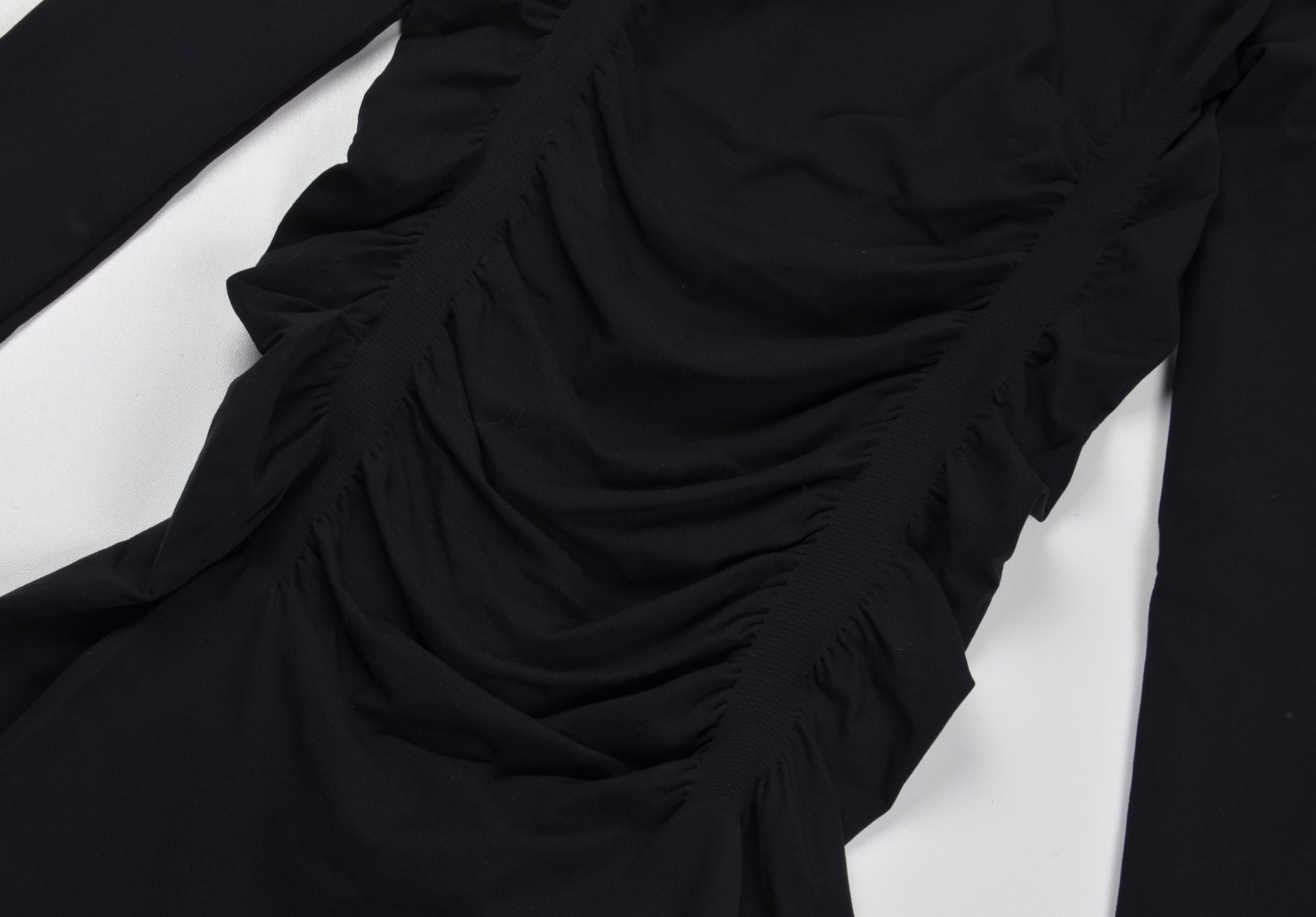 Wolford Wolford Stretch Bodycon Ruched Long Sleeve Minimalist Dress Size XS / US 0-2 / IT 36-38 - 6 Thumbnail