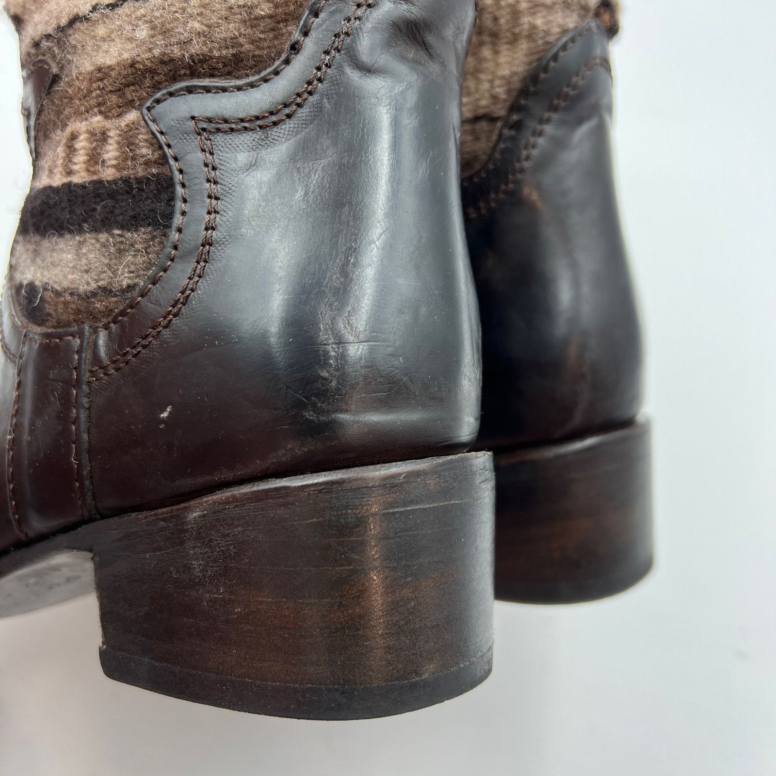 Other × Steve Madden Freebird By Steven Shine Boots Dark Brown Ankle Boots Size US 7 / IT 37 - 6 Thumbnail