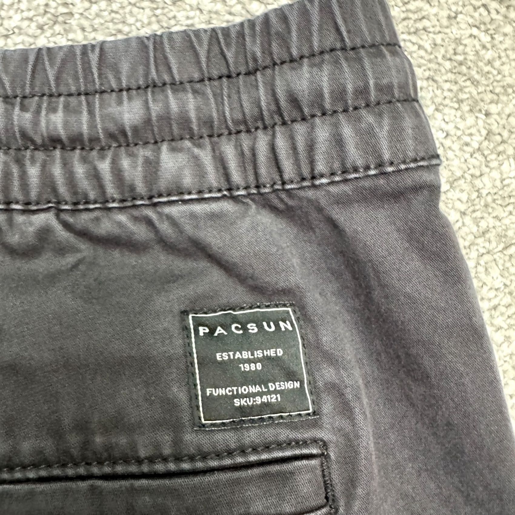 Wrangler Wrangler Cargo Jogger Pants Mens Medium Black Twill Elastic Waist Gusset Crotch Pockets Logo Style: Cargo Size US 36 / EU 52 - 4 Thumbnail