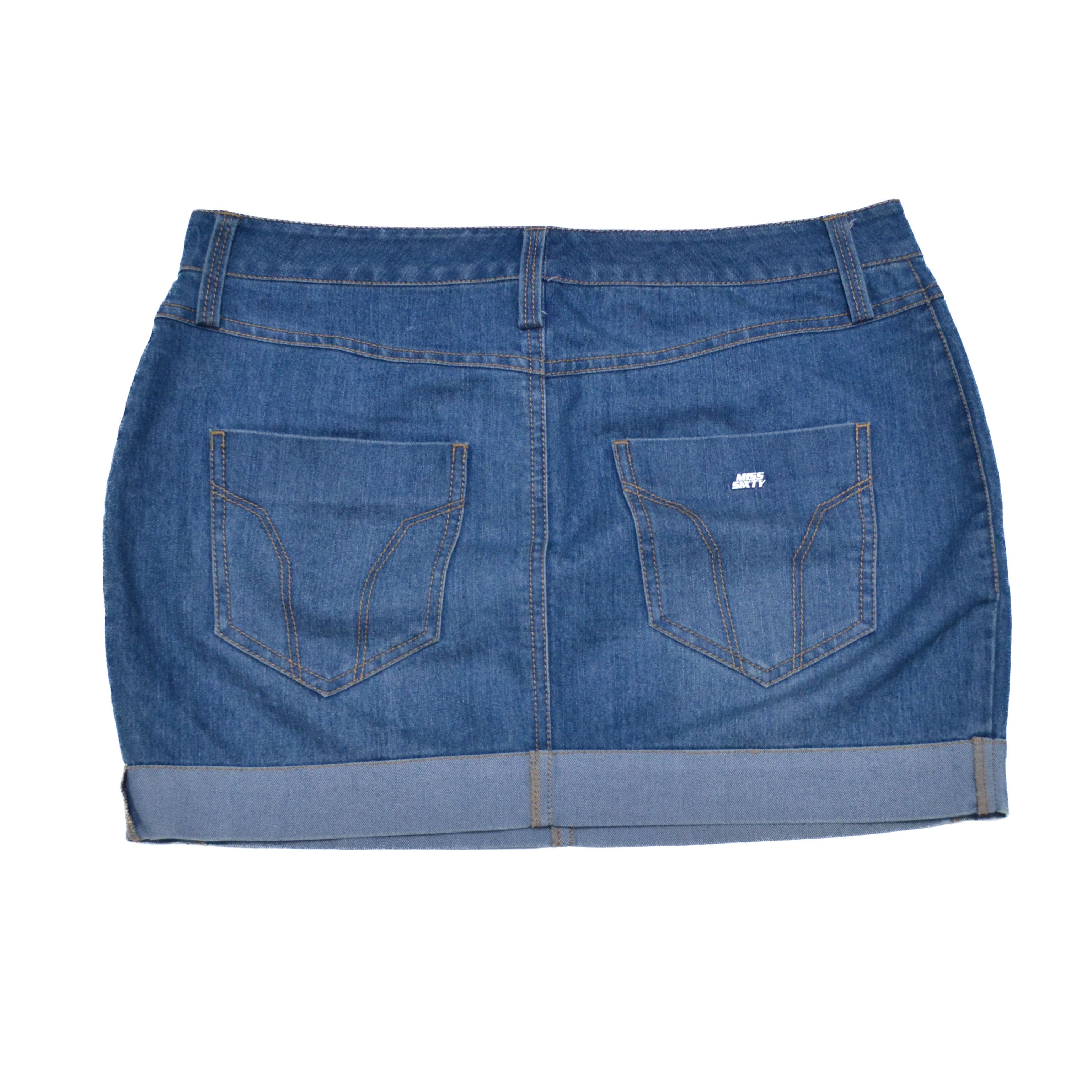 Miss Sixty Miss Sixty Y2K Designer Blue Denim Skirt Size M Size 27" / US 4 / IT 40 - 3 Thumbnail