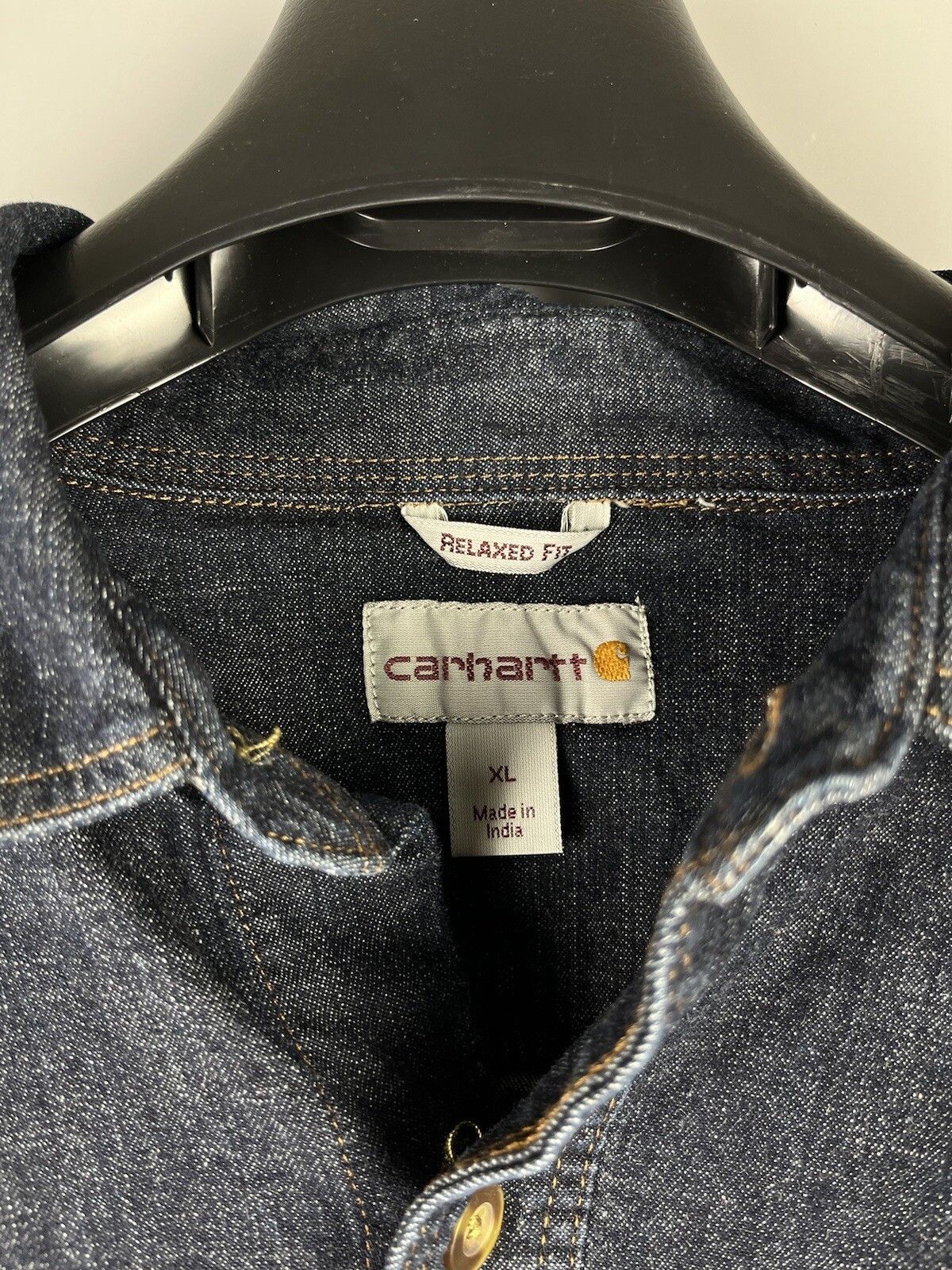 Carhartt Carhartt Button Long Sleeve Denim Work Shirt Size US XL / EU 56 / 4 - 16 Thumbnail