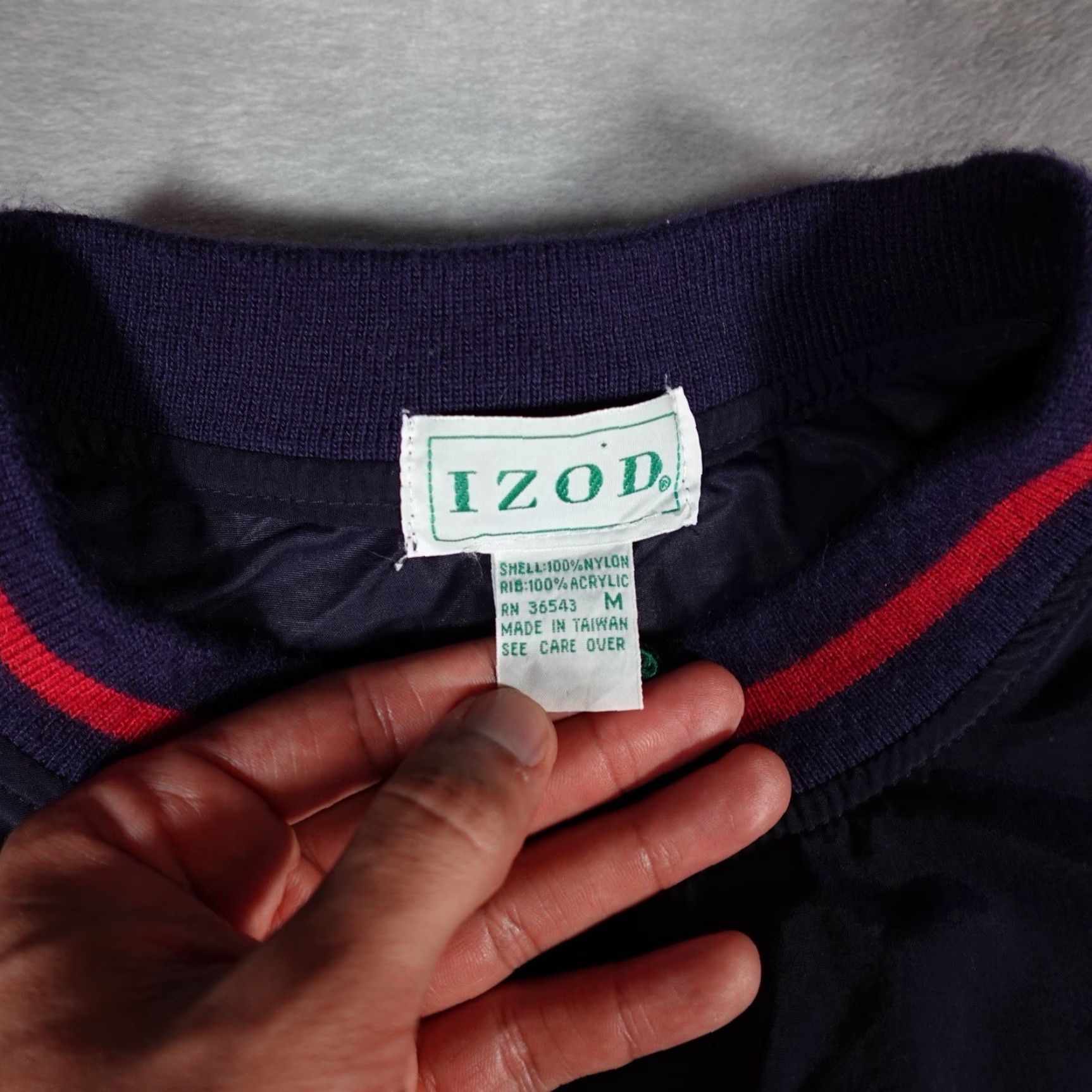 Izod VINTAGE IZOD Windbreaker Jacket Mens M Nylon Lightweight Blue 90s Size US M / EU 48-50 / 2 - 5 Thumbnail