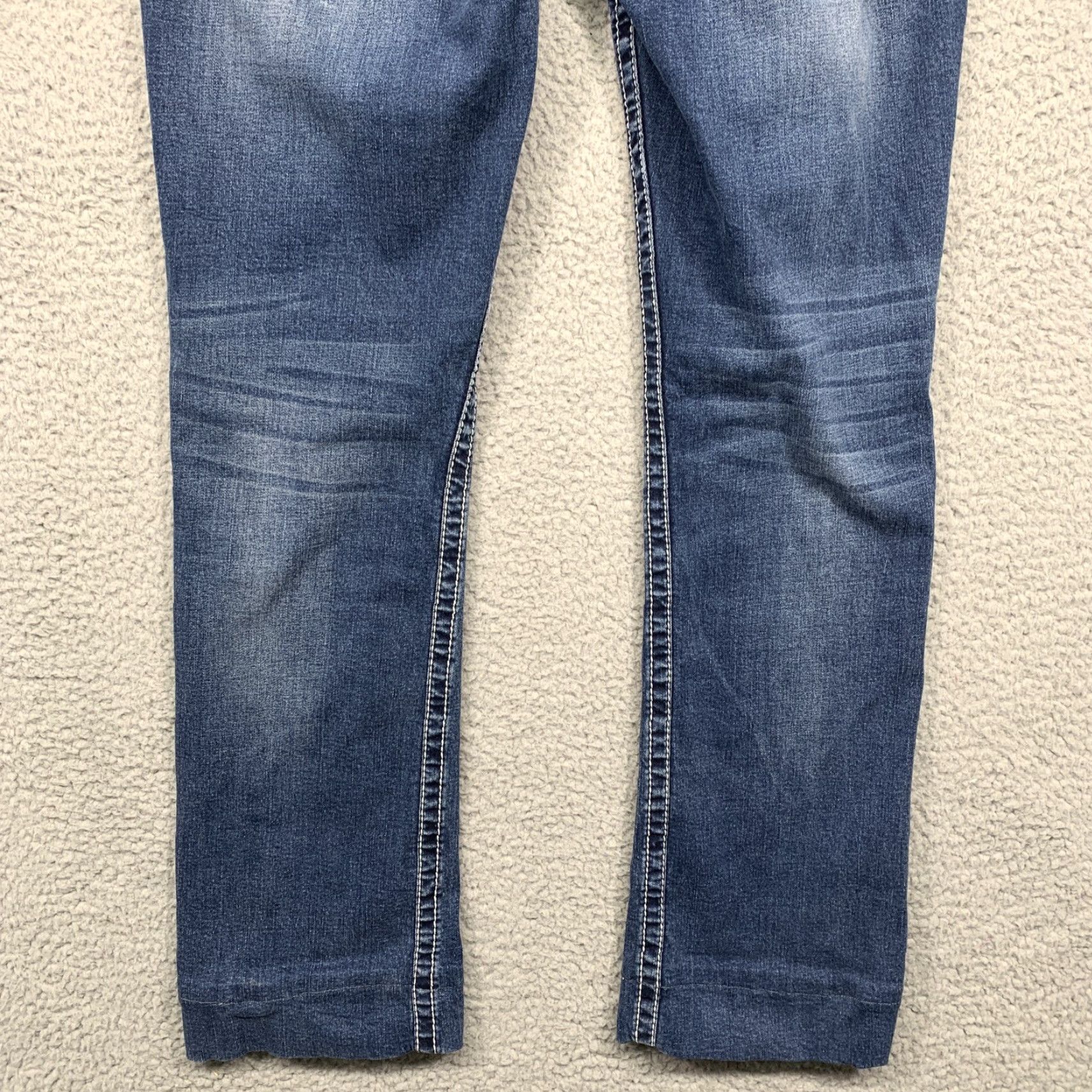 Vintage Vigoss Blue Jeans Womens Size S8 Heritage Fit Slim Bootcut Stretch Hemmed READ Size 30" / US 8 / IT 44 - 6 Thumbnail