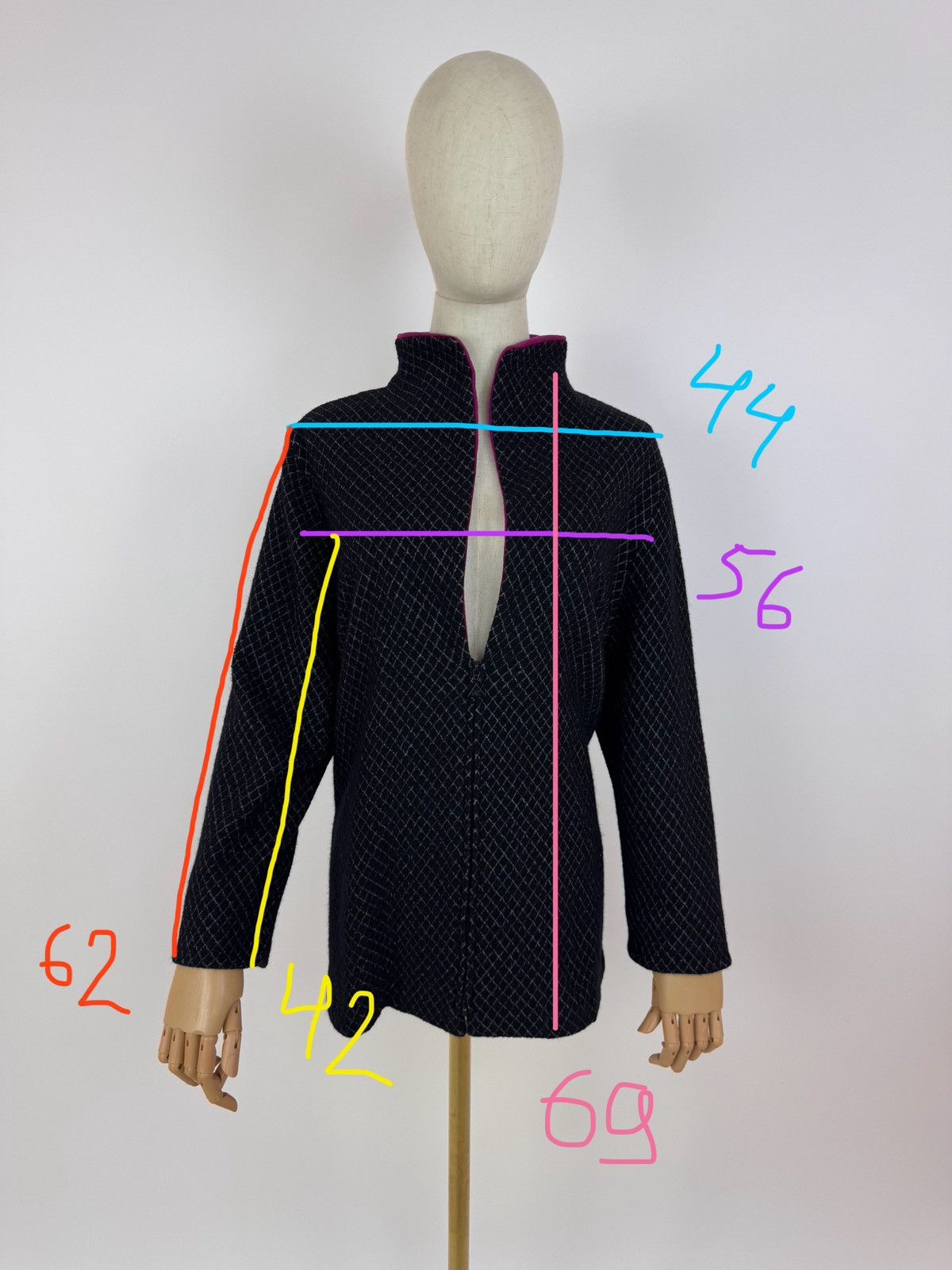 Annikki Karvinen × Designer × Handmade ANNIKKI KARVINEN Wool Zipper Cardigan Blazer Jacket Handmade Size L / US 10 / IT 46 - 10 Thumbnail