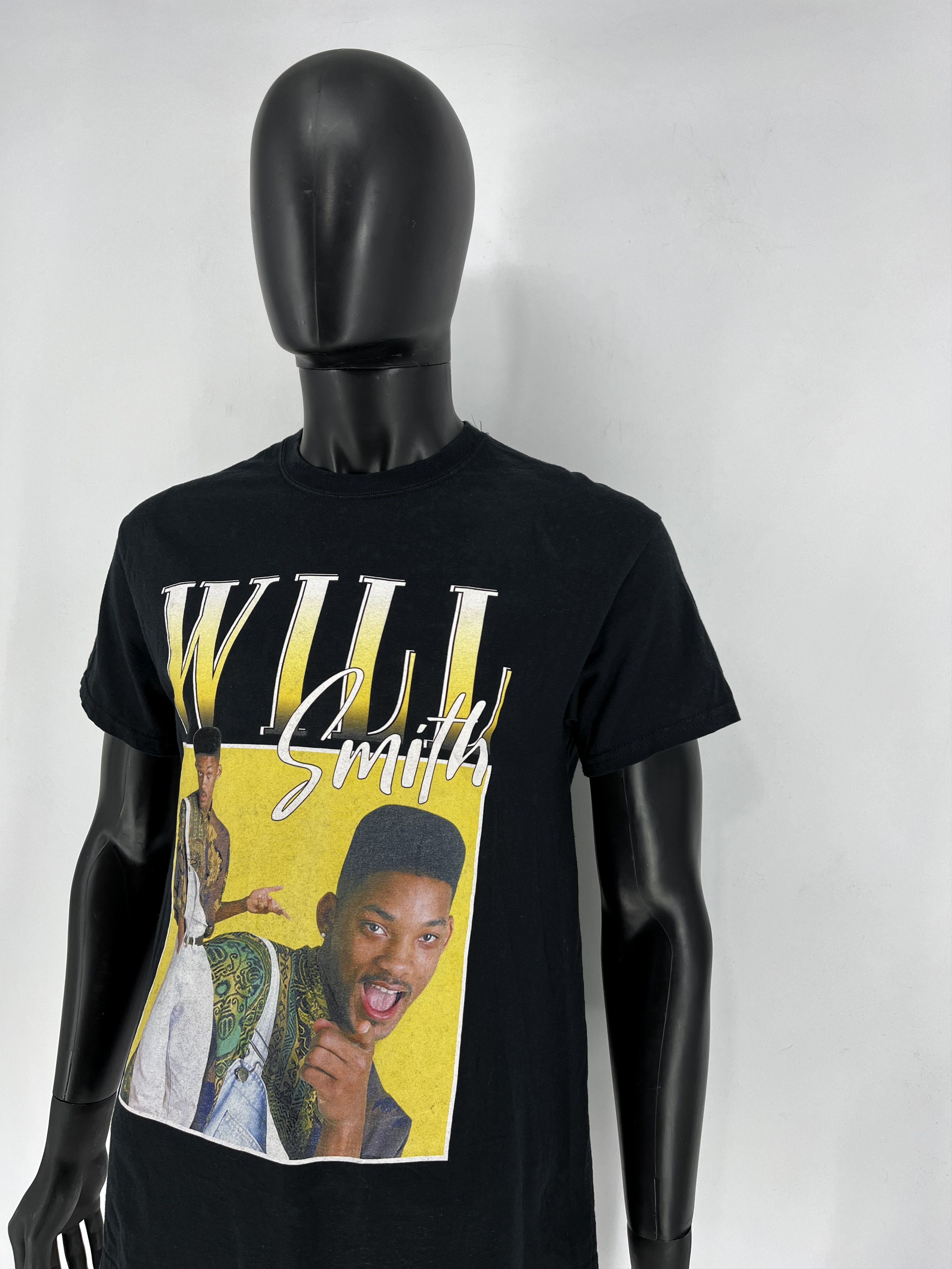 Vintage WILL SMITH Shirt Adult Black Graphic Fresh Prince Cotton Size US M / EU 48-50 / 2 - 5 Thumbnail